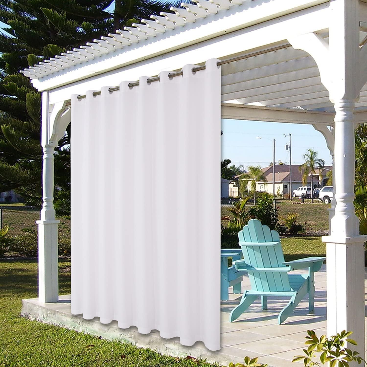 1x 2x Extra Wide Waterproof Outdoor Curtains for Patio Gazebo Blackout Drapes
