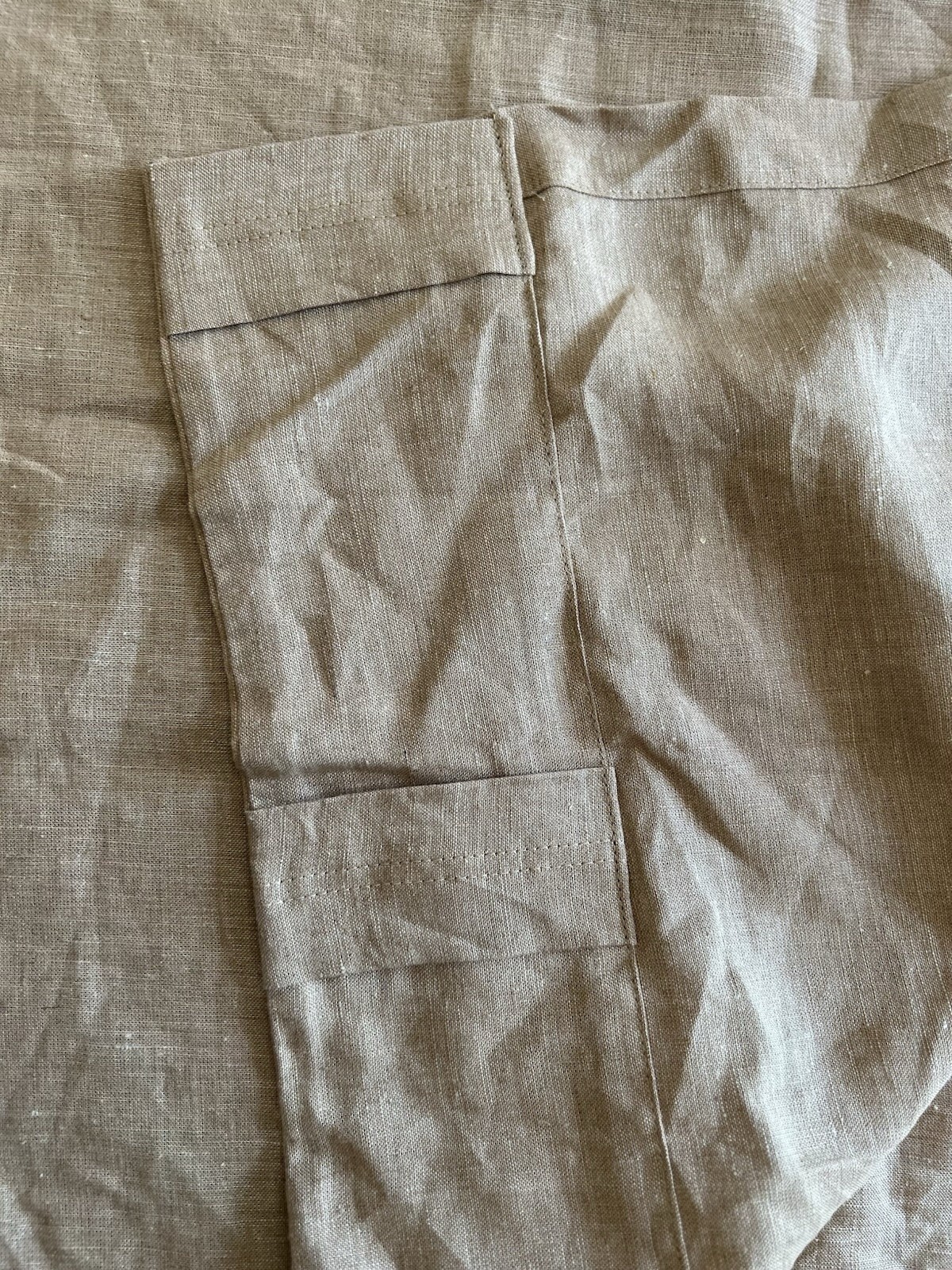 West Elm European Flax Linen Unlined Curtain (1) 48”x96” Sandstone Melange READ