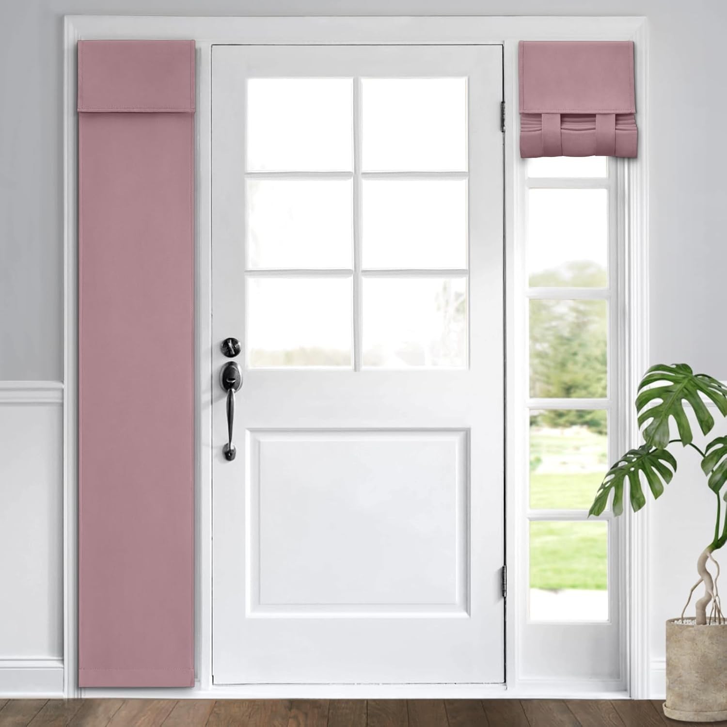 Blackout Thermal Insulated French Door Curtains for Privacy Easy Install Soft