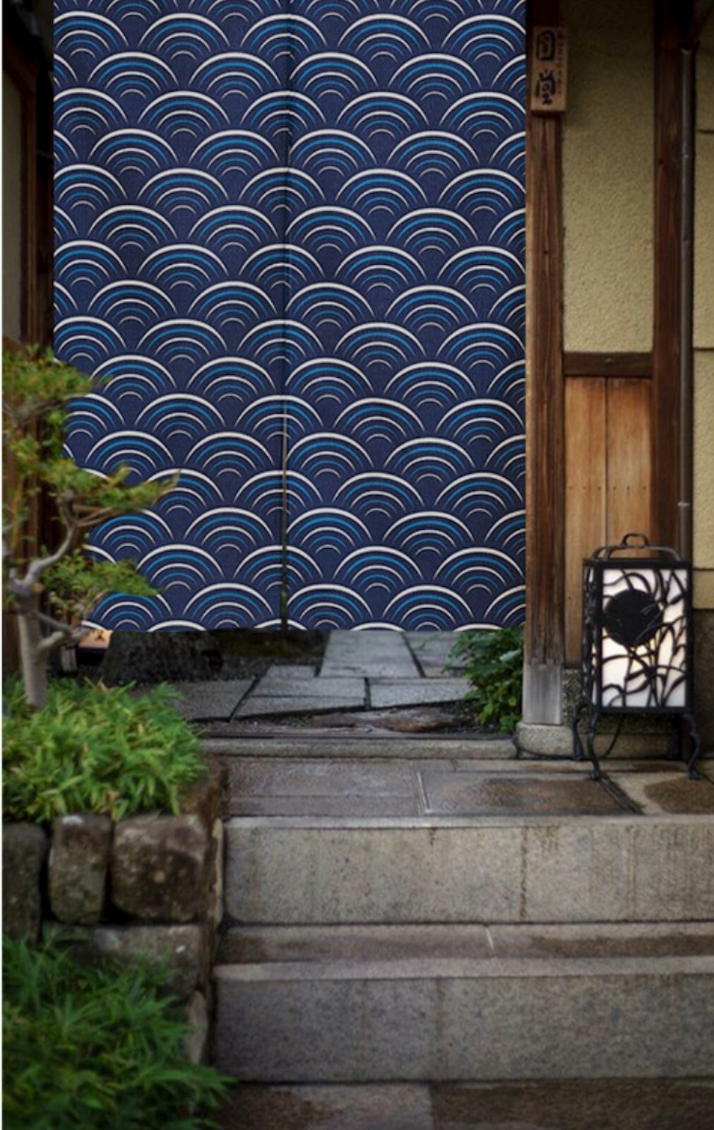 Cotton Linen Japanese Ukiyoe Wave Door Curtain Noren Tapesty 85x120cm 75x120cm
