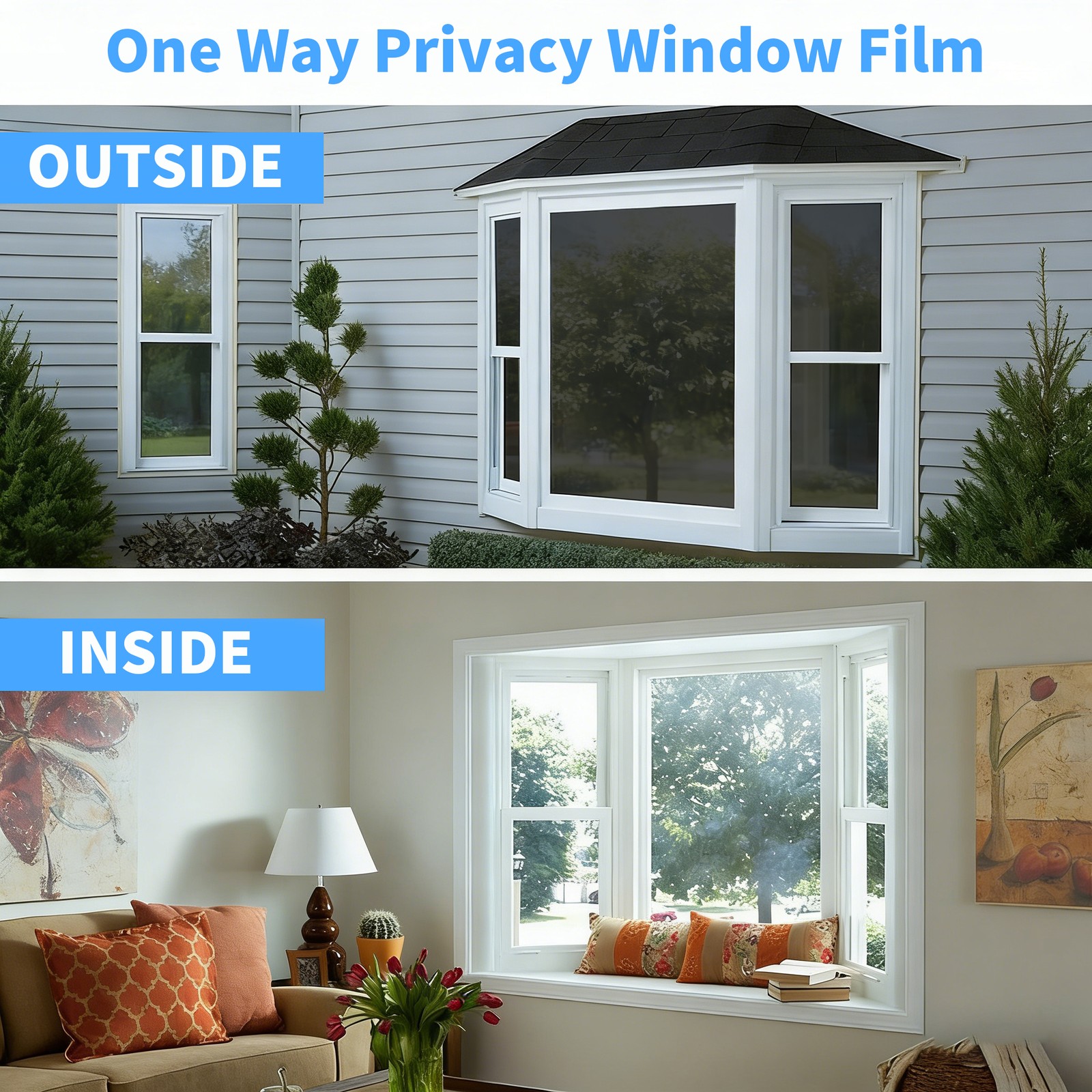 60′′× 98FT 20%VLT Window Tint Glass Film UV Heat Reflective Home Office