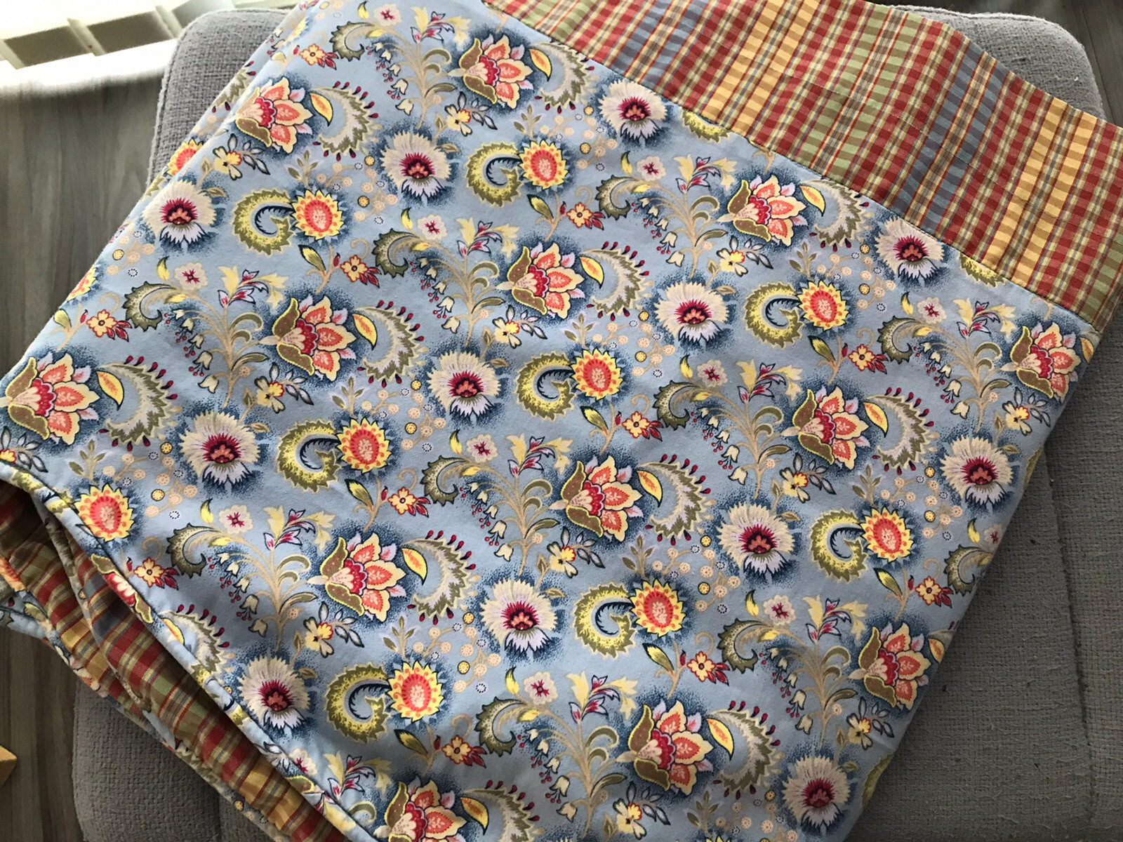 Window Valance Lined Long Quality Checked Mix 73” X 20.5” #b10
