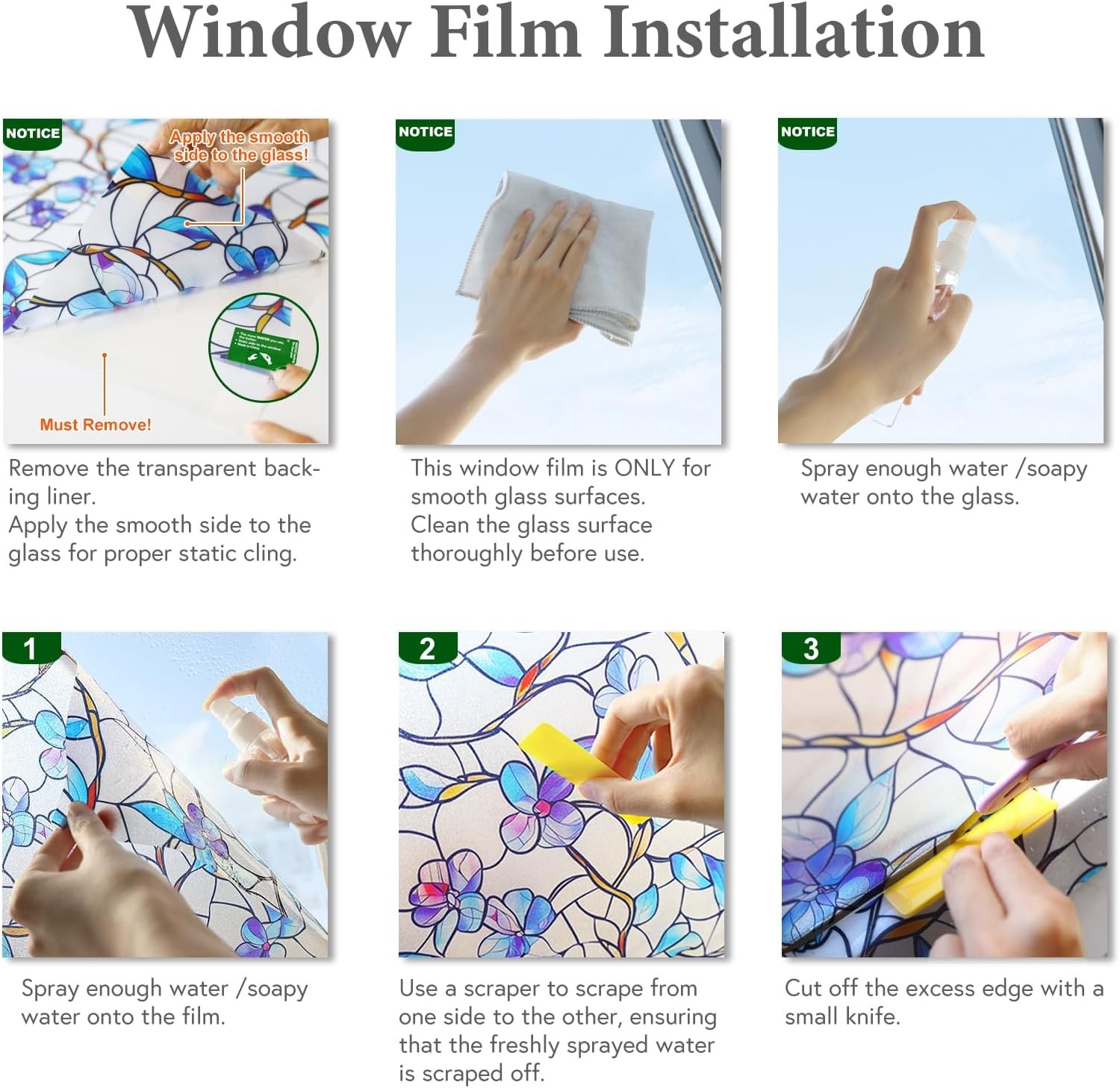 Rainbow Window Privacy Film,Heat Control,UV Blocking,Anti-Glare,Day & Night P…