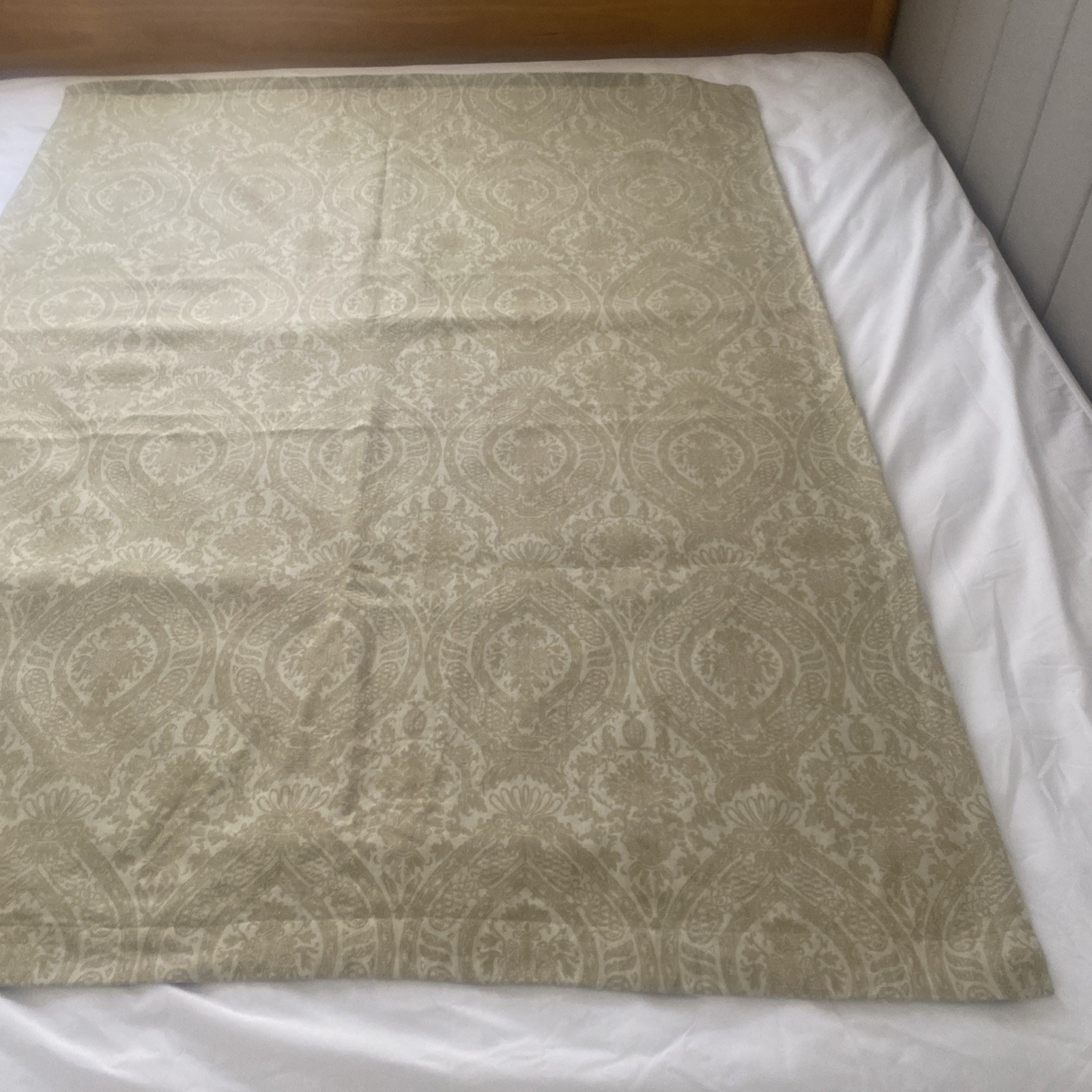 Single Panel Thick Blackout Curtain Green Toile Paisley 51 X 68 inches