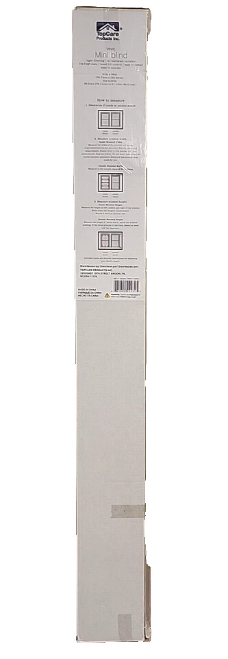 TopCare Cordless Vinyl Mini Blinds 31″ x 64″ NEW