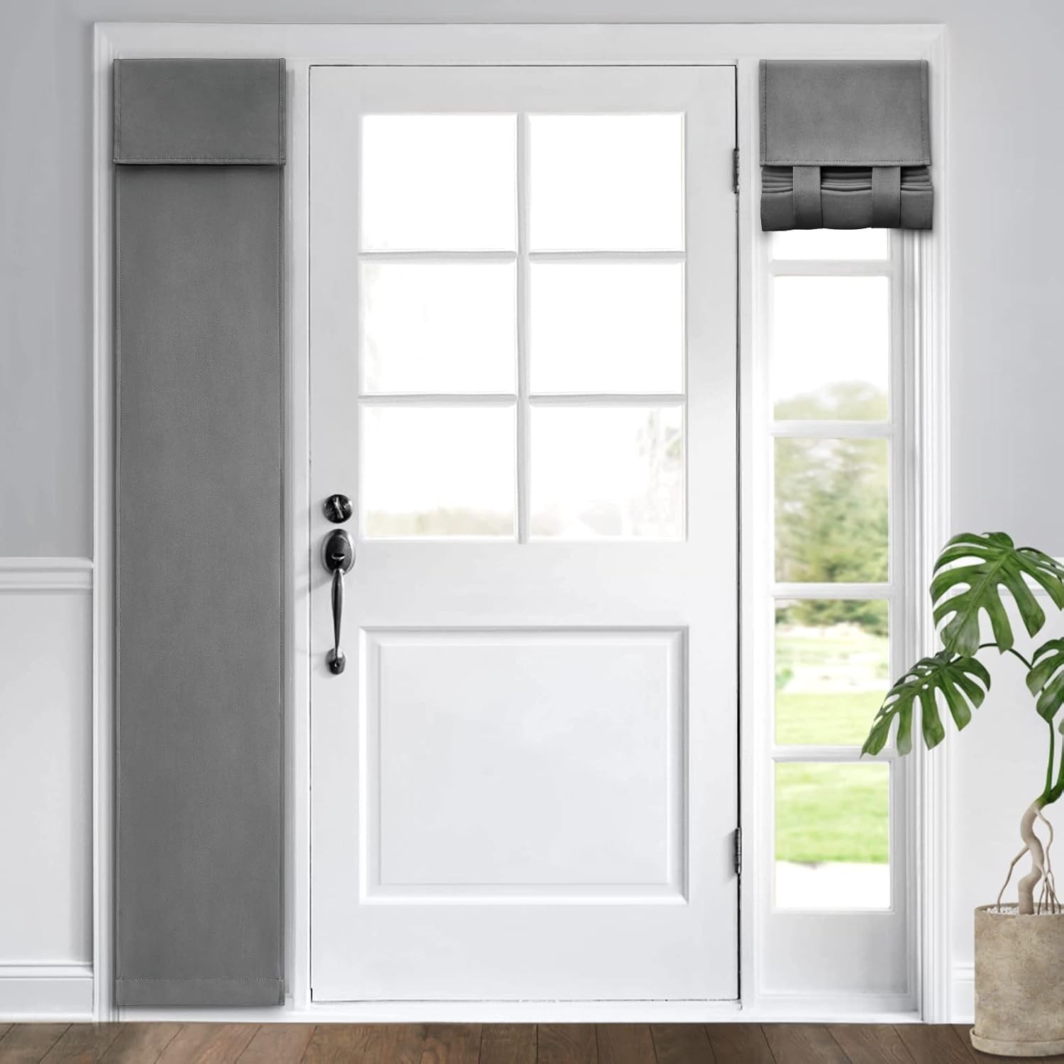 Blackout Thermal Insulated French Door Curtains for Privacy Easy Install Soft