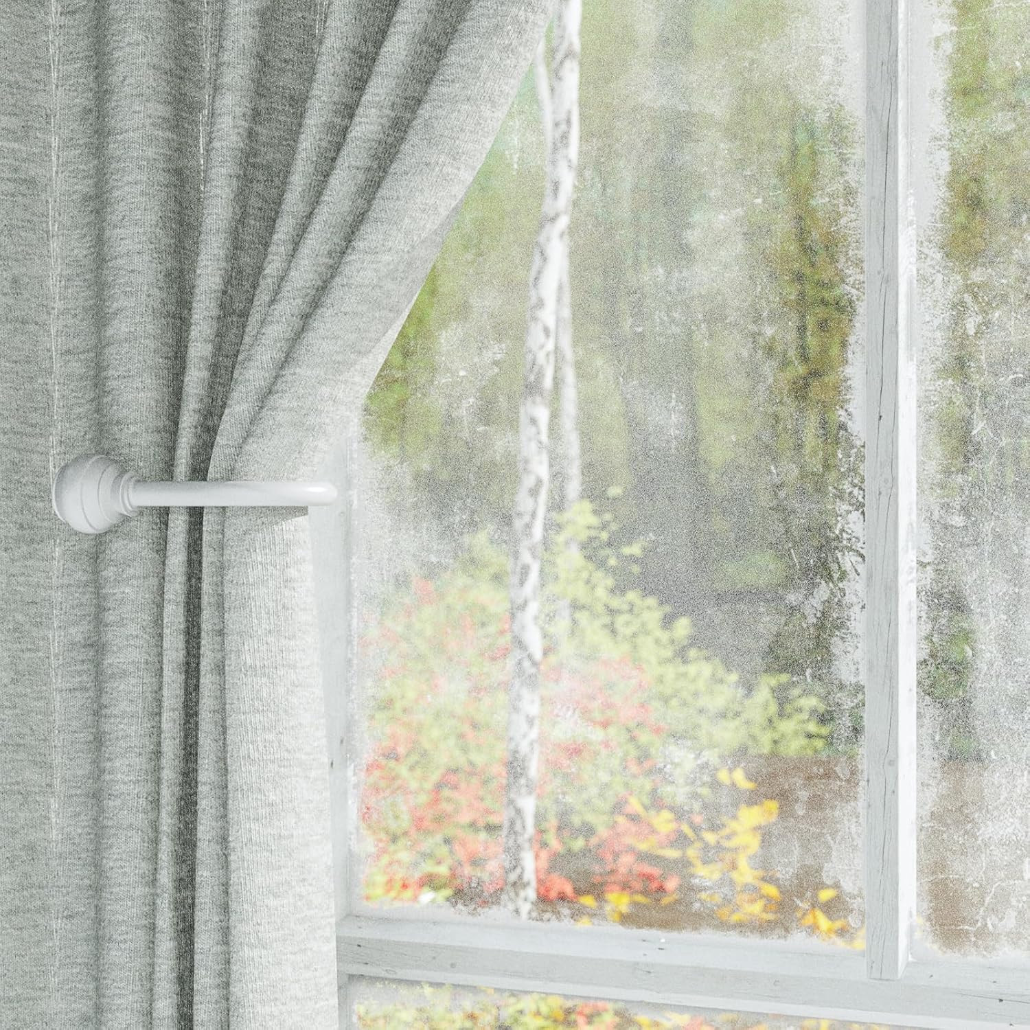 Curtain Holdbacks White 2Pcs, Curtain Tiebacks Wall Mounted Curtain Hooks