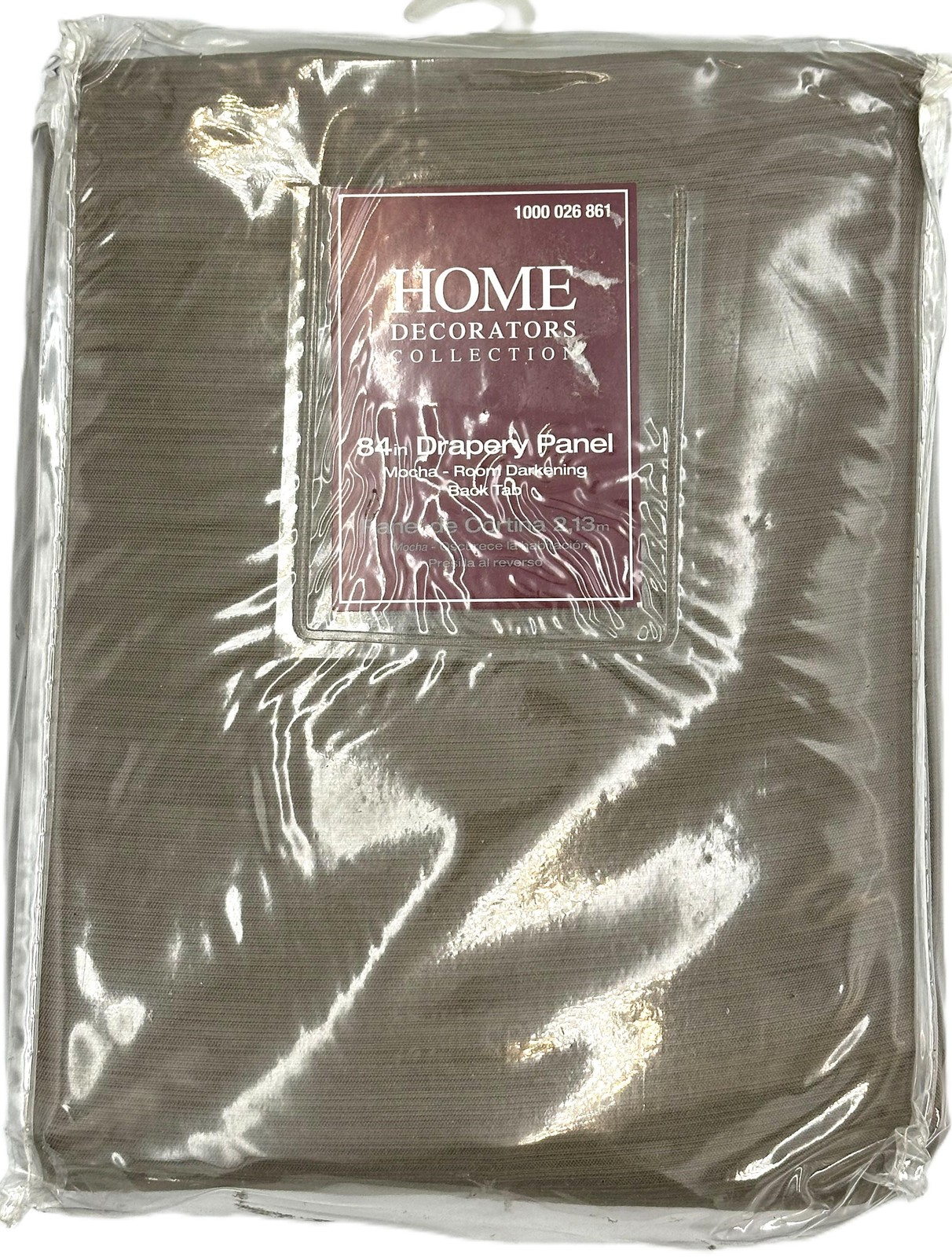 Home Decorators Mocha Room Darkening Back Tab Curtain- 54 in W x 84 in L