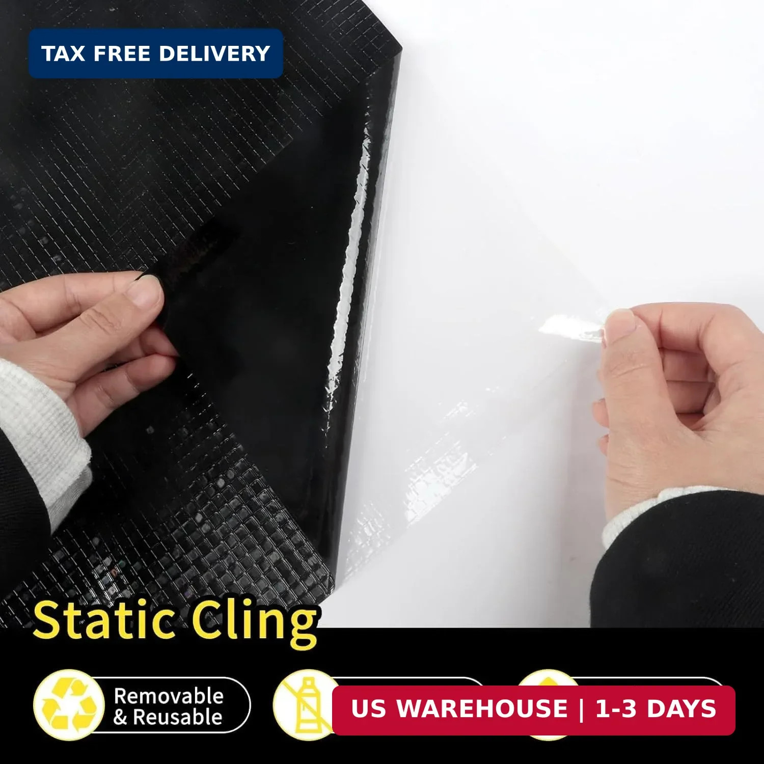 JAYONG Total Blackout Window Film with Installation Tools, 100% UV Blocking Room