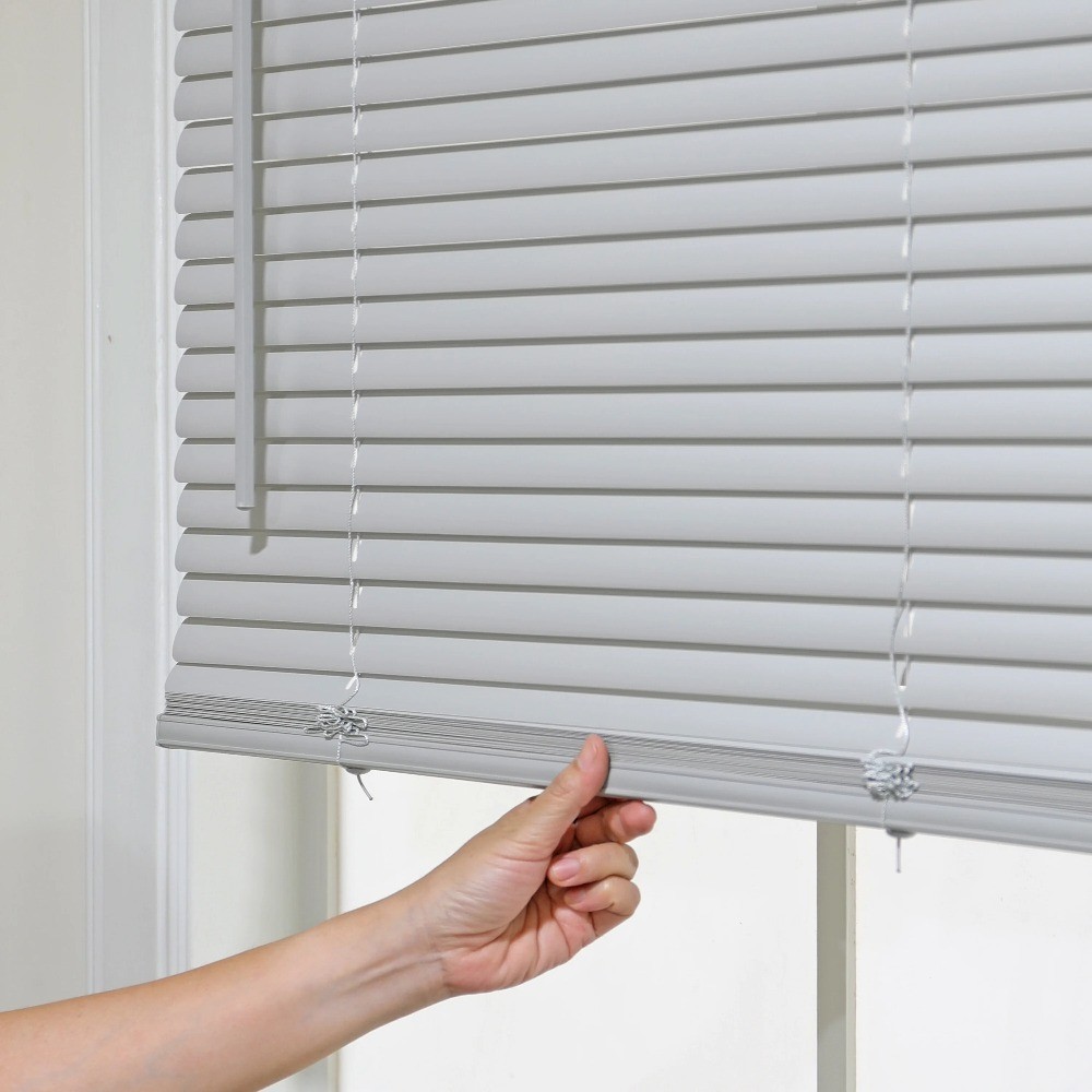 1″ Vinyl Mini Window Blinds, Gray, 36″ x 1.75″,Light Control & Privacy