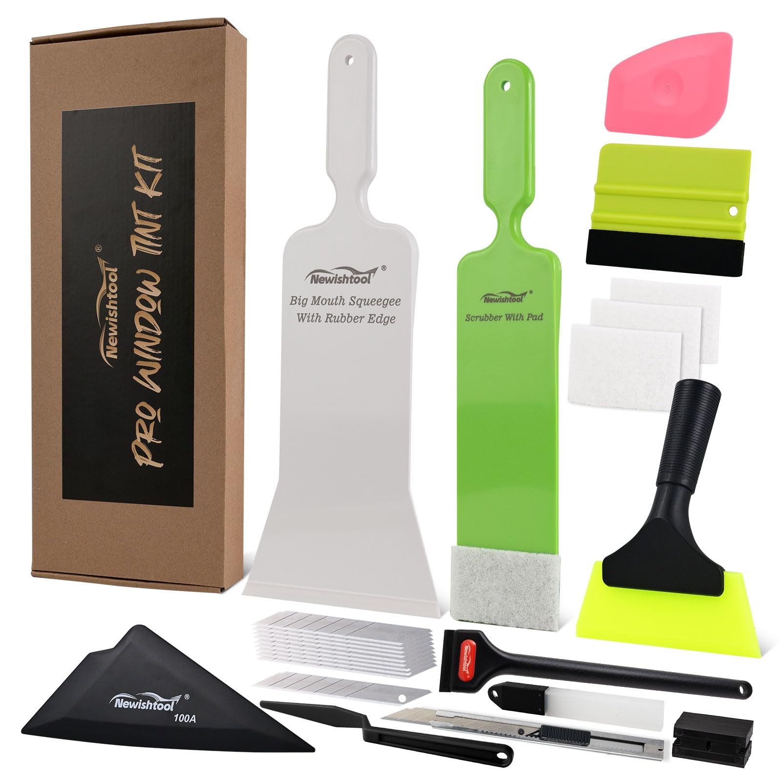 NEWISHTOOL Window Tint Tools Vinyl Wrap Tool Kit for Car Tinting Windshield B…