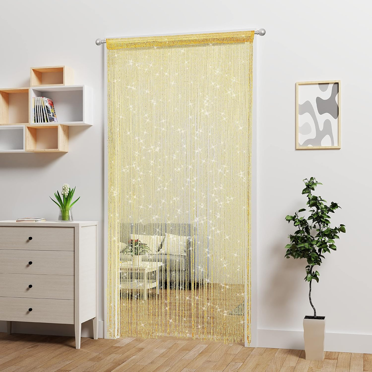 Door String Curtain Doorway Beads Curtains,Hanging Room Divider Beaded Decor Hip
