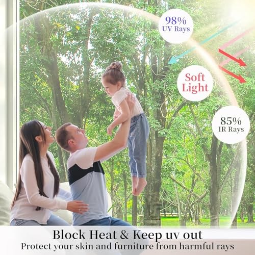 One Way Privacy Window Film, 29.5 x 118 Inch Window Tint 29.5″ x 118″ Silver