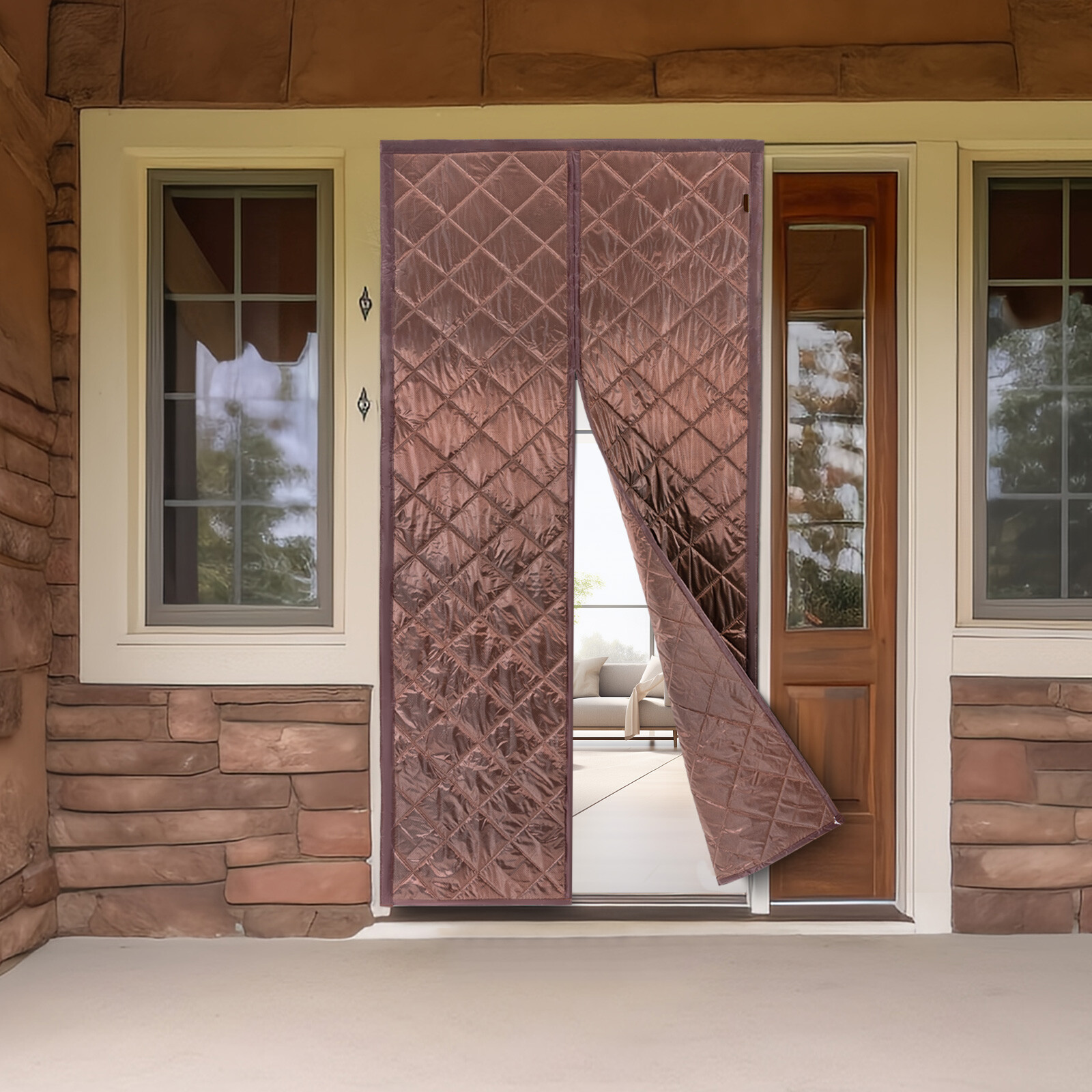 Magnetic Thermal Insulated Door Curtain Door Curtain Waterproof Door Covers