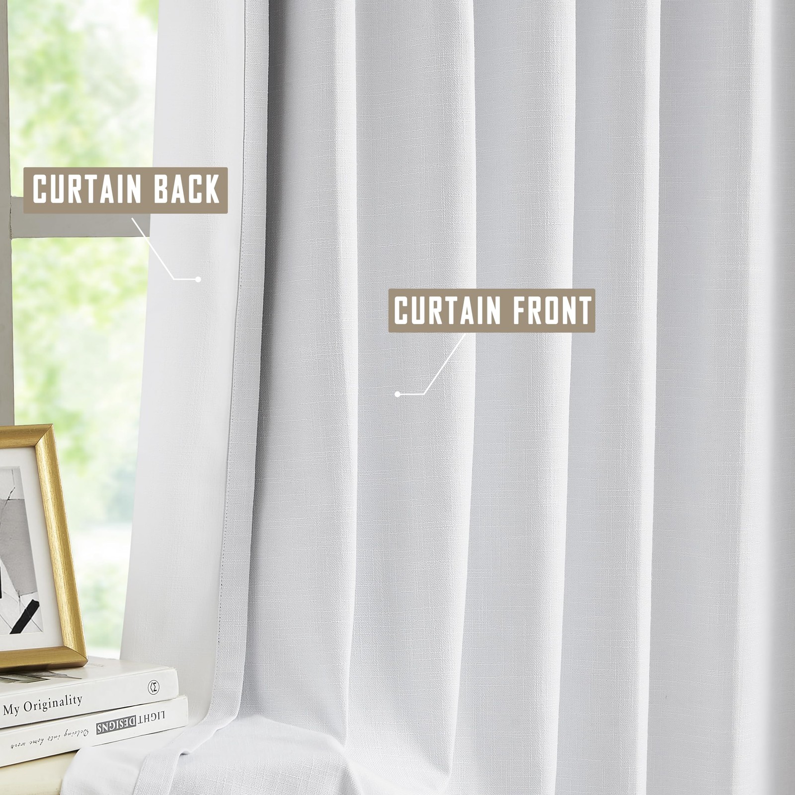 Blackout Pinch Pleated Curtains,95 Inches Long Linen Textured Pinch Pleat Drapes
