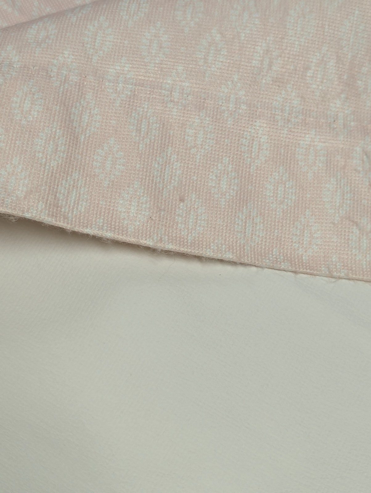 Vtg Custom Pinch Pleat Drapes Curtains Pink Grey Mauve Ivory 46×83″ Heavy Set