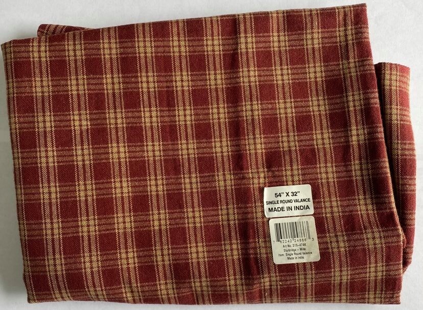 PD Sturbridge Wine Single Round Valance