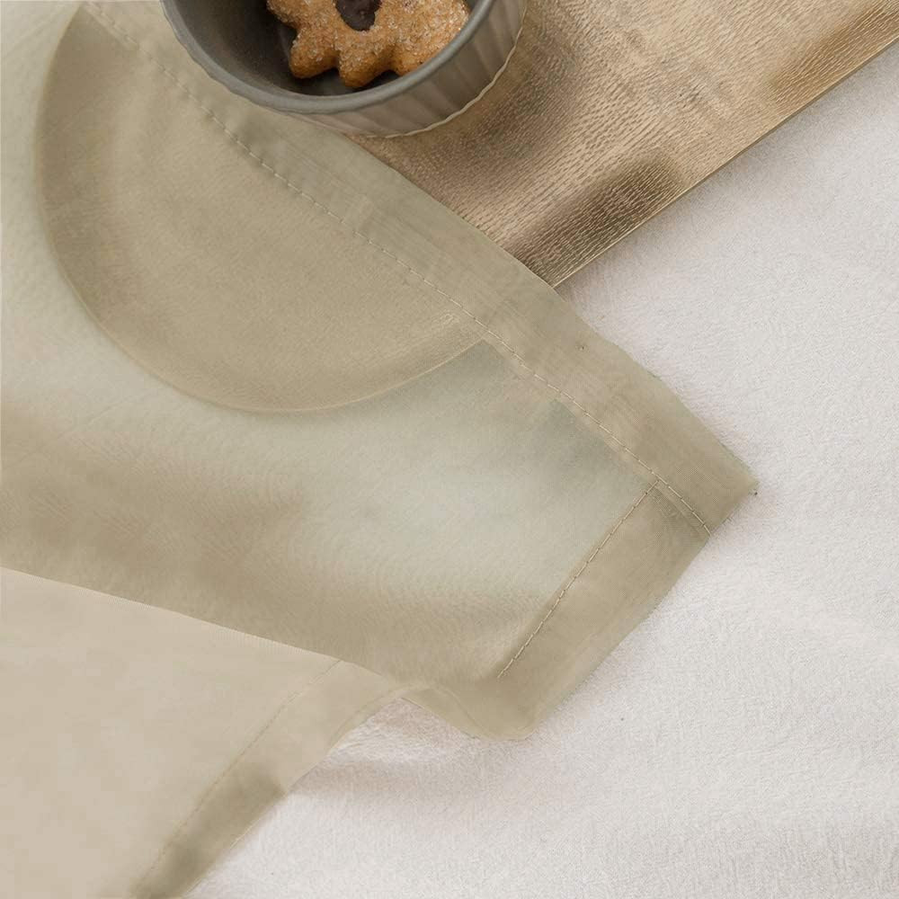 MIULEE Solid Color Sheer Curtains 63 Inches Long 2 Panels Set – Elegant Lightwei