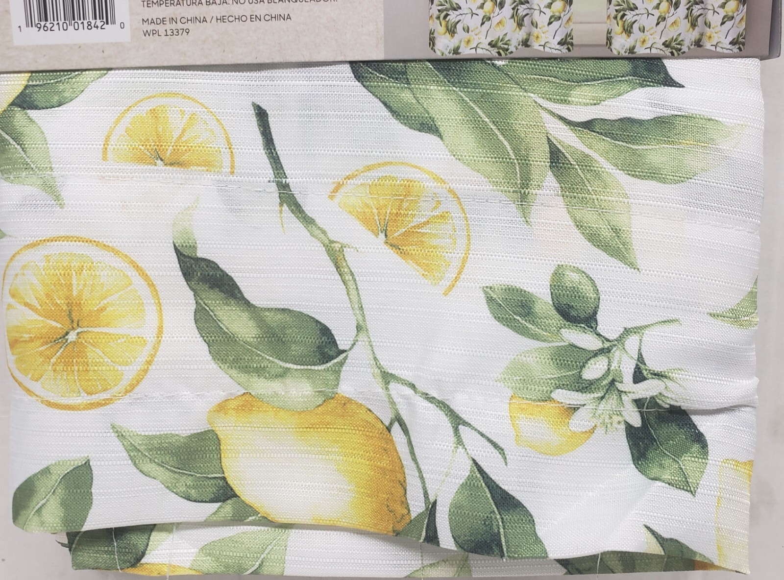 3pc Printed Kitchen Curtains Set:2 Tiers(26″x36″)&Valance(52″x18″)LEMONS,Tribeca