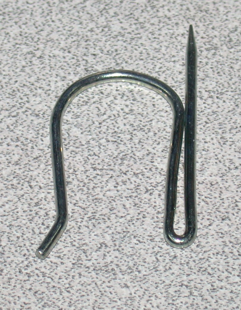 (14) Metal Curtain Drapery Hooks Pins Hardware ~ Chrome ~ 1.5″
