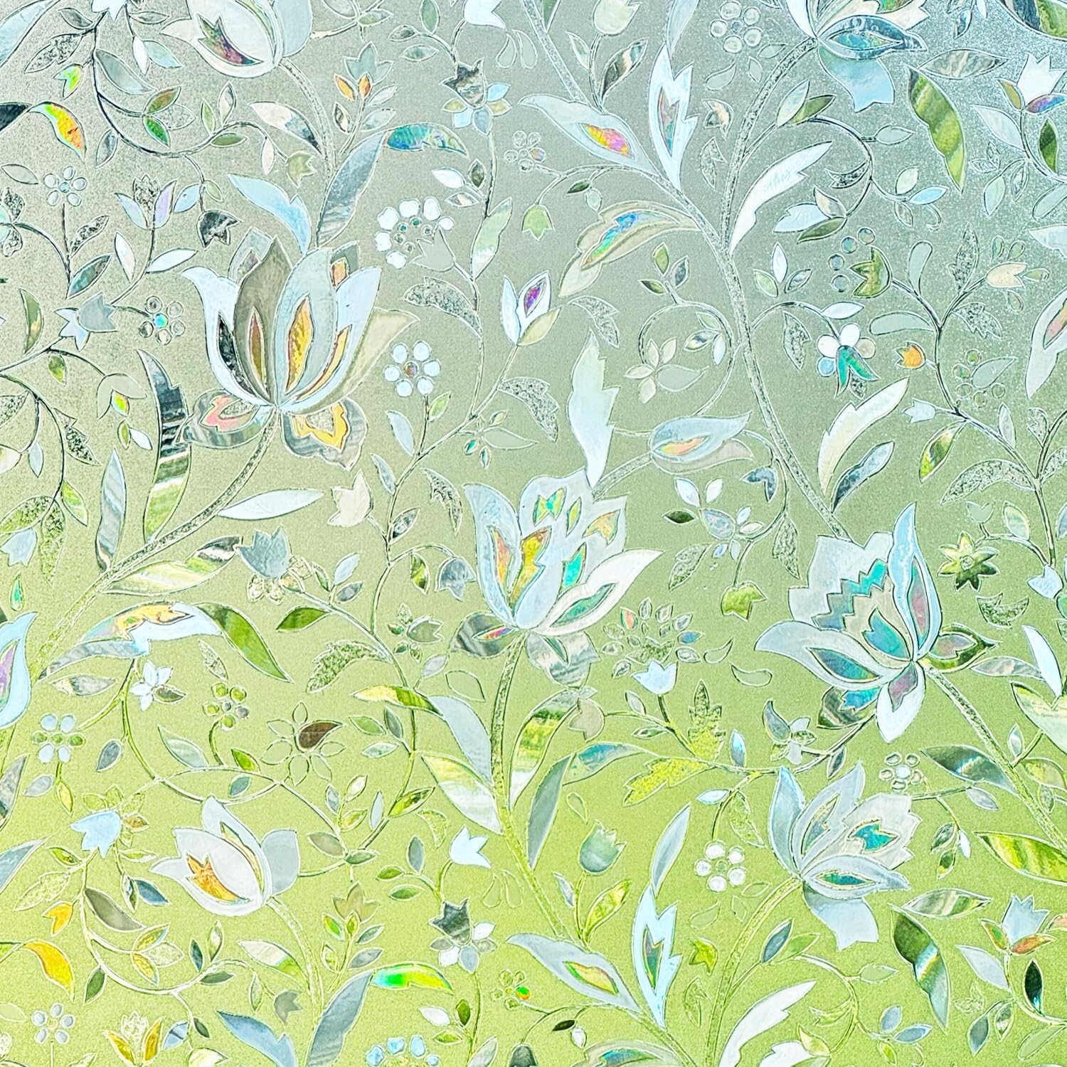 Tulip Decorative Window Film,No Glue Frosted Privacy Film,Stained Glass Door …