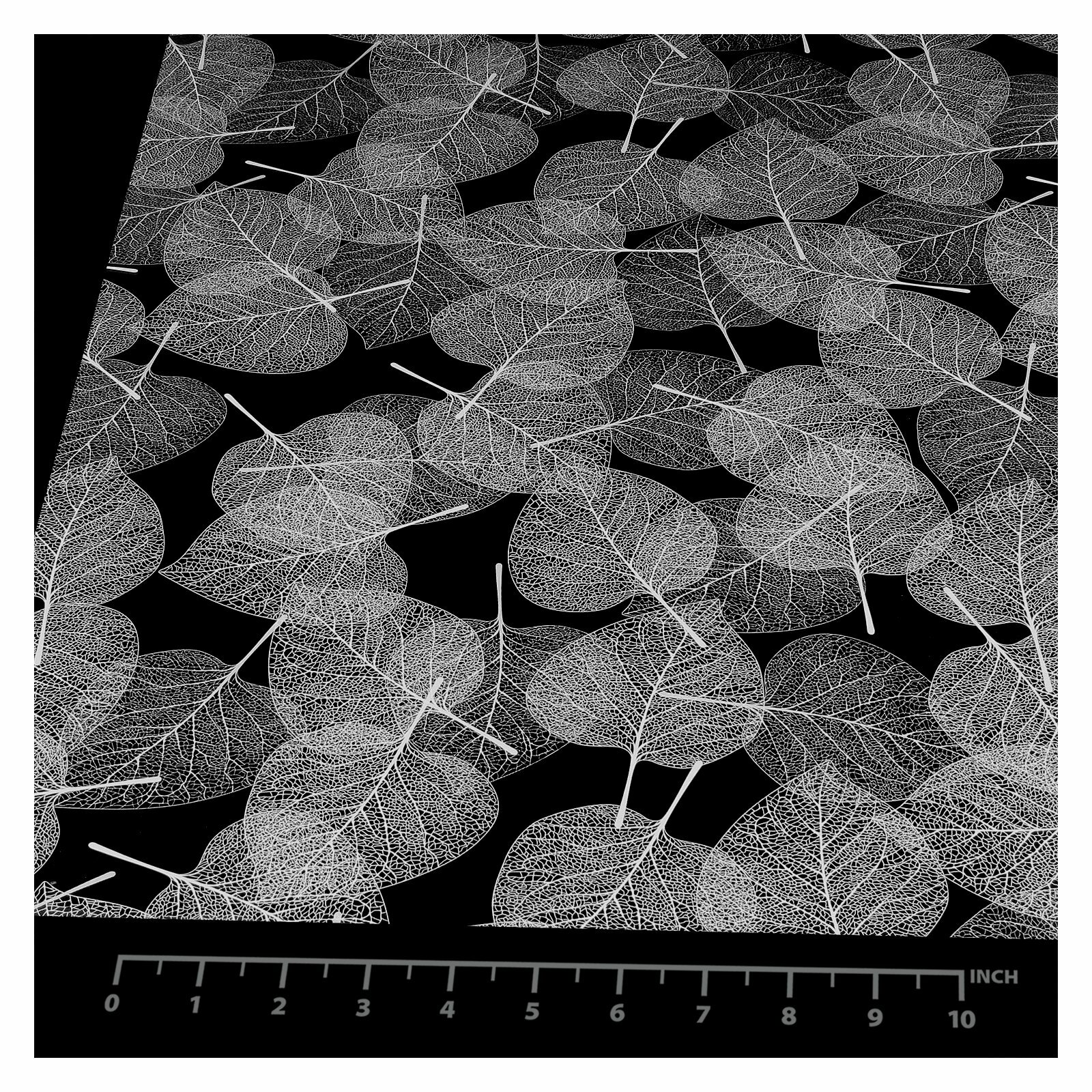 BDF 4WHLV Decorative Window Film White Leaves
