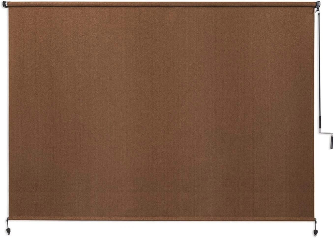 Mocha Cordless Roller Shade, 90% UV Protection – Lightweight & Water Resistant