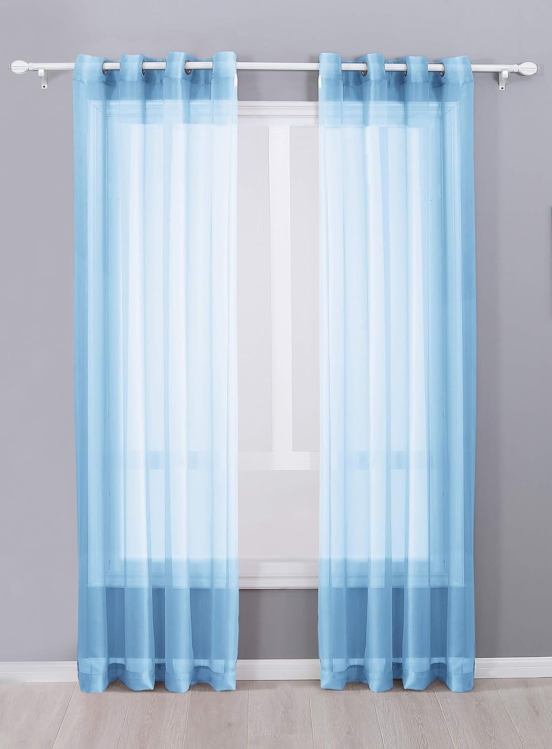 YHSF Grommet Sheer Curtain set 2 panel 54×84 Inches 2 panel Pack