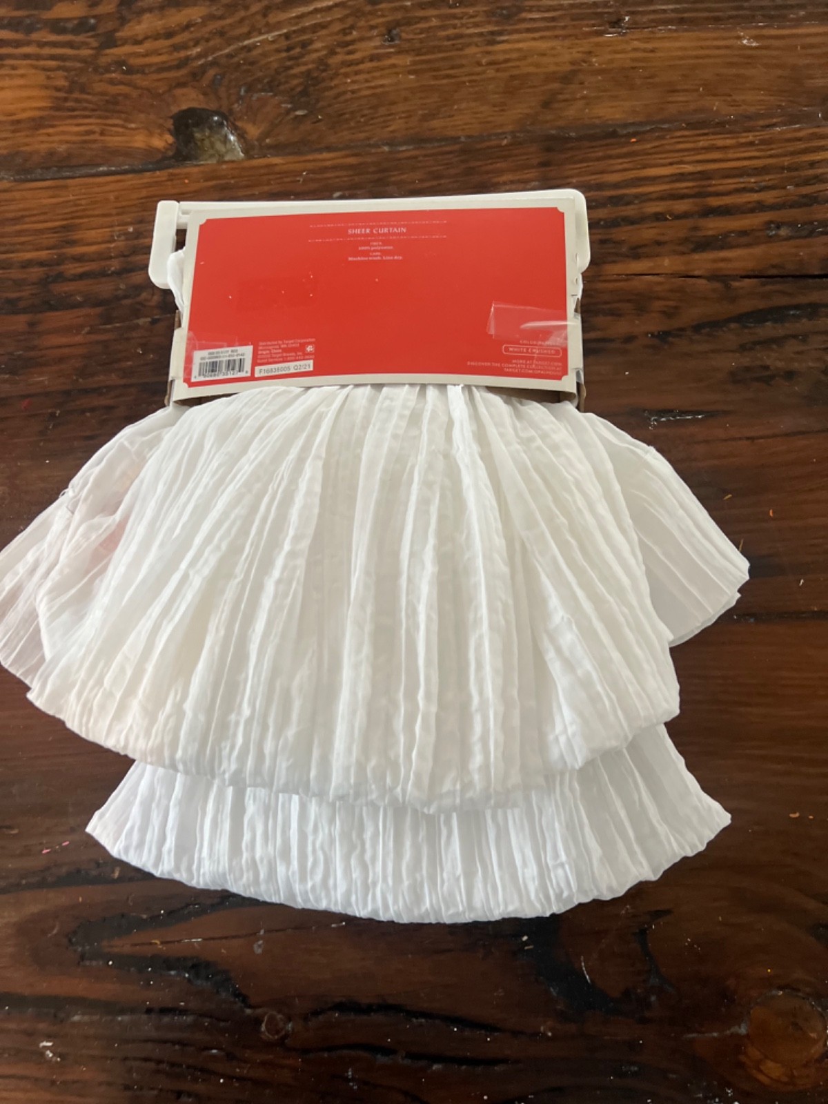 NWT! Opalhouse ONE Sheer Curtain Panel White Crushed 42IN W X 95 IN L