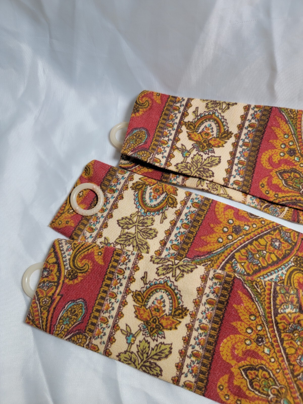 Vintage 1970s Custom Lined Paisley Drapery Panel Extra Wide 139″ x 108″
