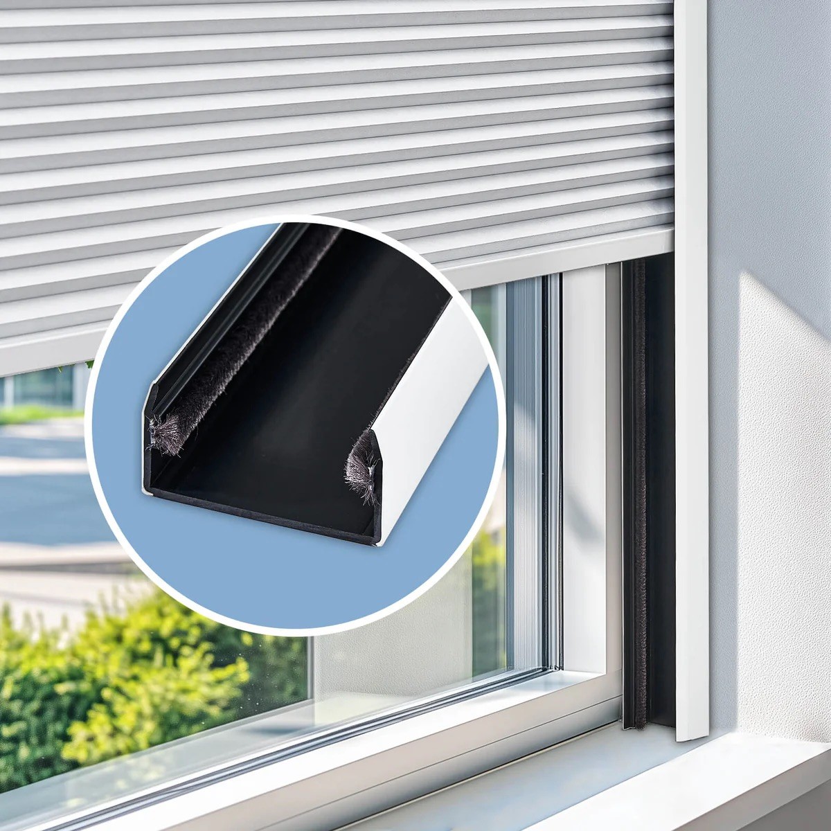U Channel Blackout PVC Light Blocking Strips for Roller Blinds Light Gap Blocker