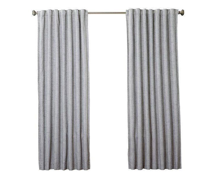 Style Selections 84-in black Thermal lined Back tab Single curtain panel
