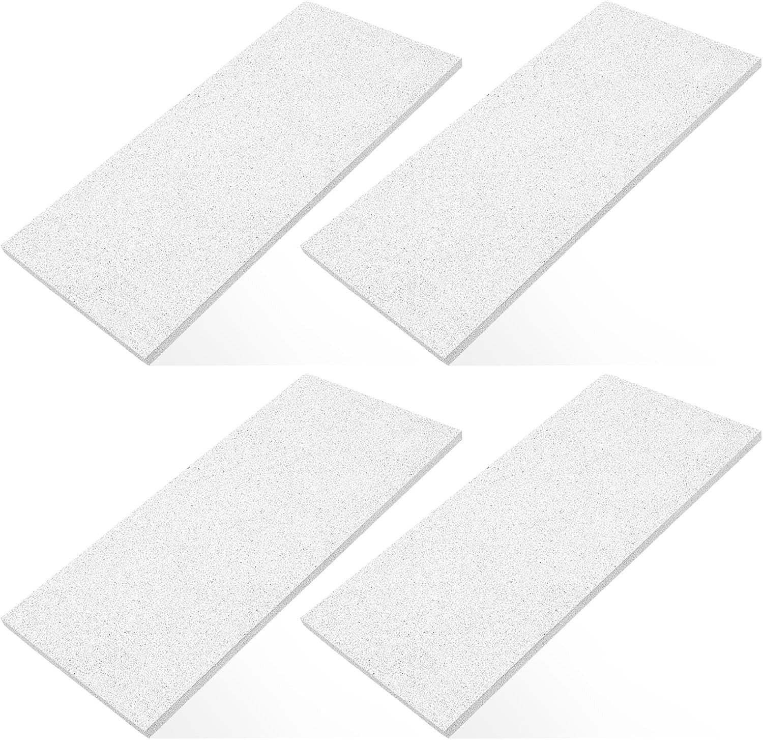 4 Pcs Fireplace Refractory Panels 11.75 X 21 X 0.5 Inches Baffle Board for Wood