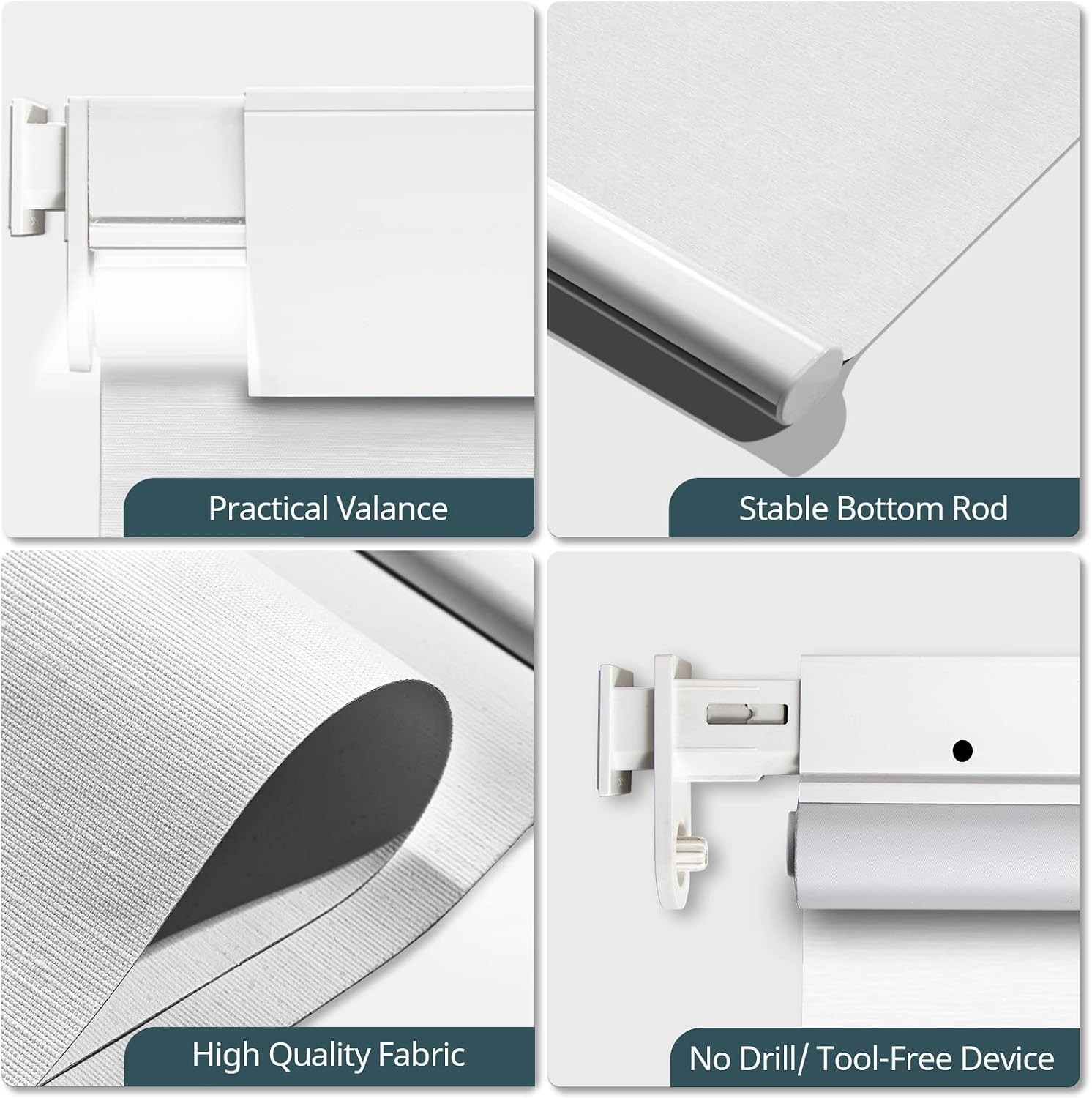 Automatic White Window Blinds, Remote Control – 35×72