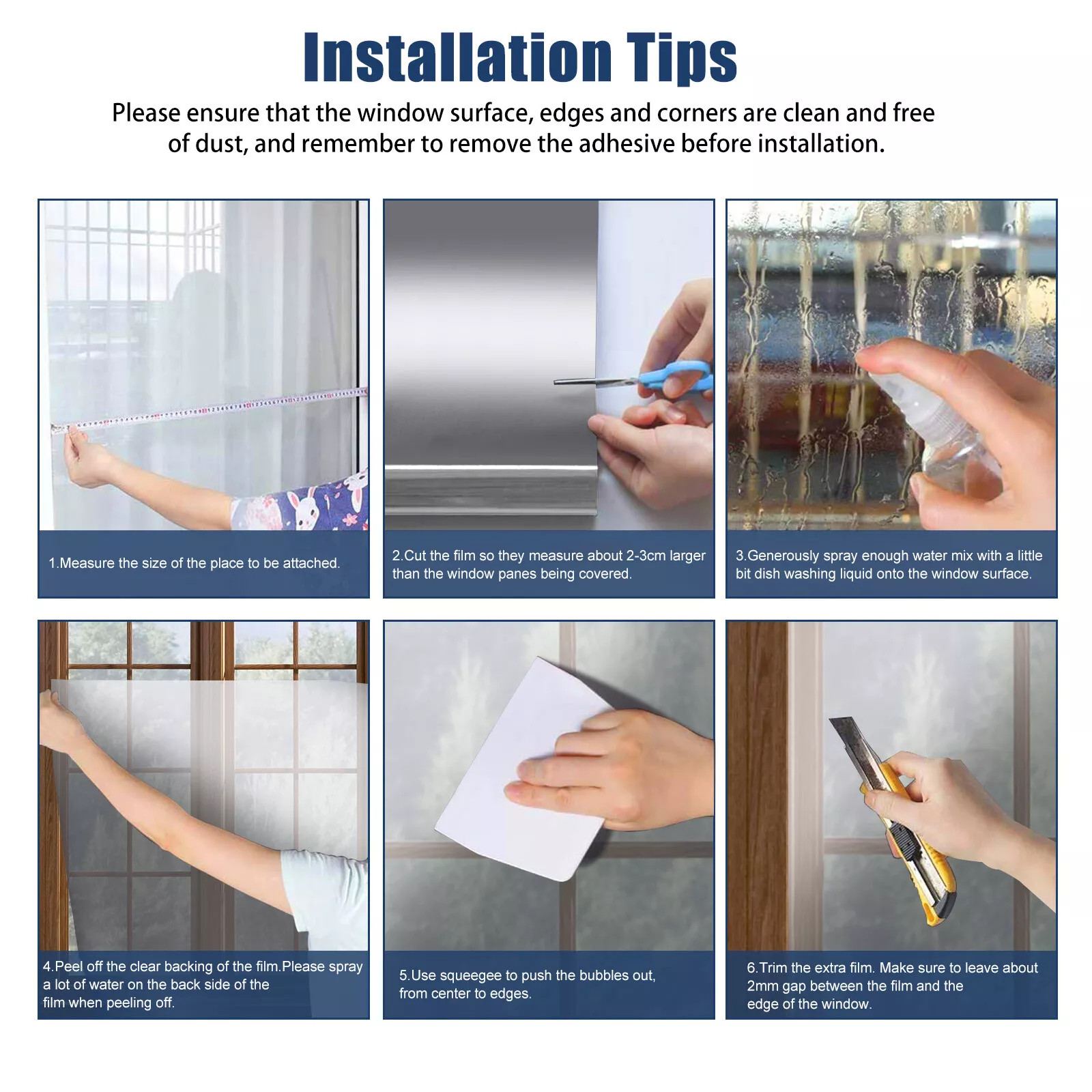 One Way Mirror Privacy Window Film PVC/PET Heat UV Reflective Tint For Home