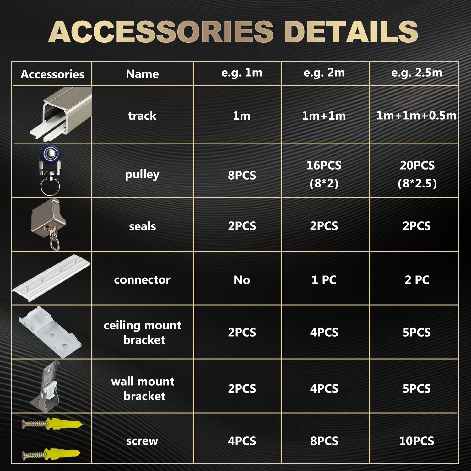 Ceiling Curtain Track Wall Mounted, Aluminum Heavy-Duty Sliding Rails for Win…
