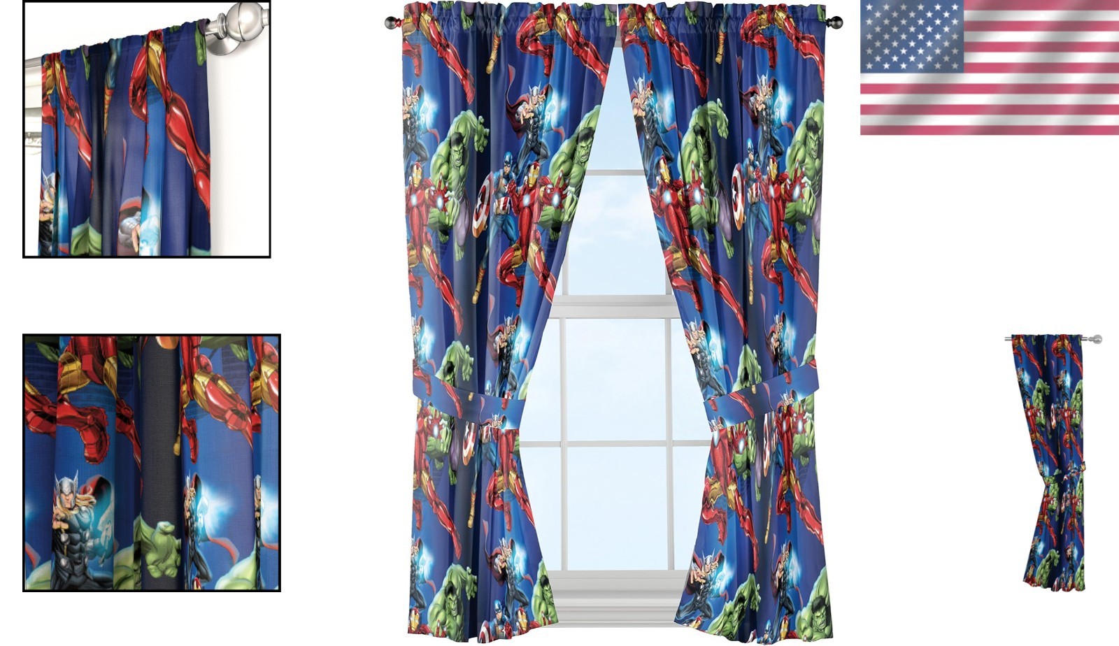 Transform Your Child’s Room – Marvel Avengers Blackout Window Curtains, 63 Inch