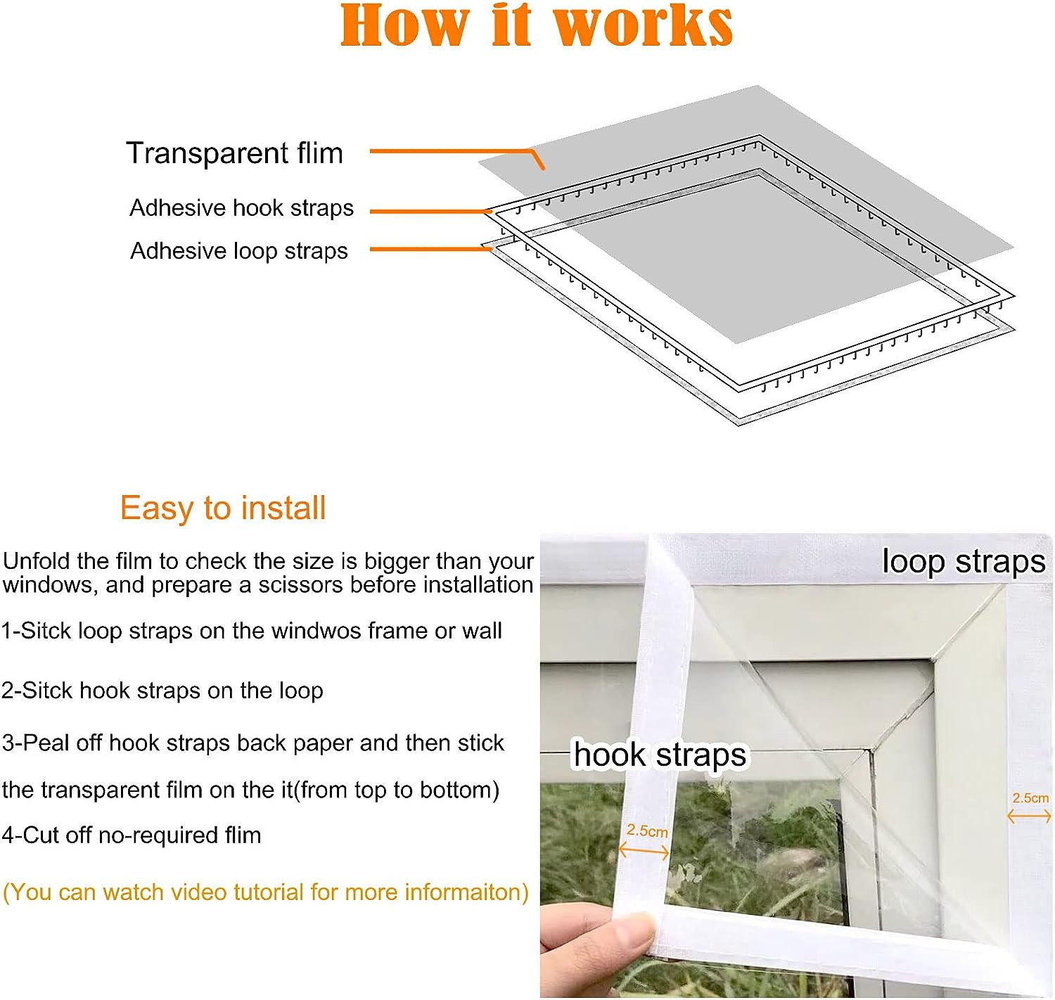 Adjustable Window Insulation Kit 47Inx63In(120X160Cm) for Winter Keep Cold Out,C