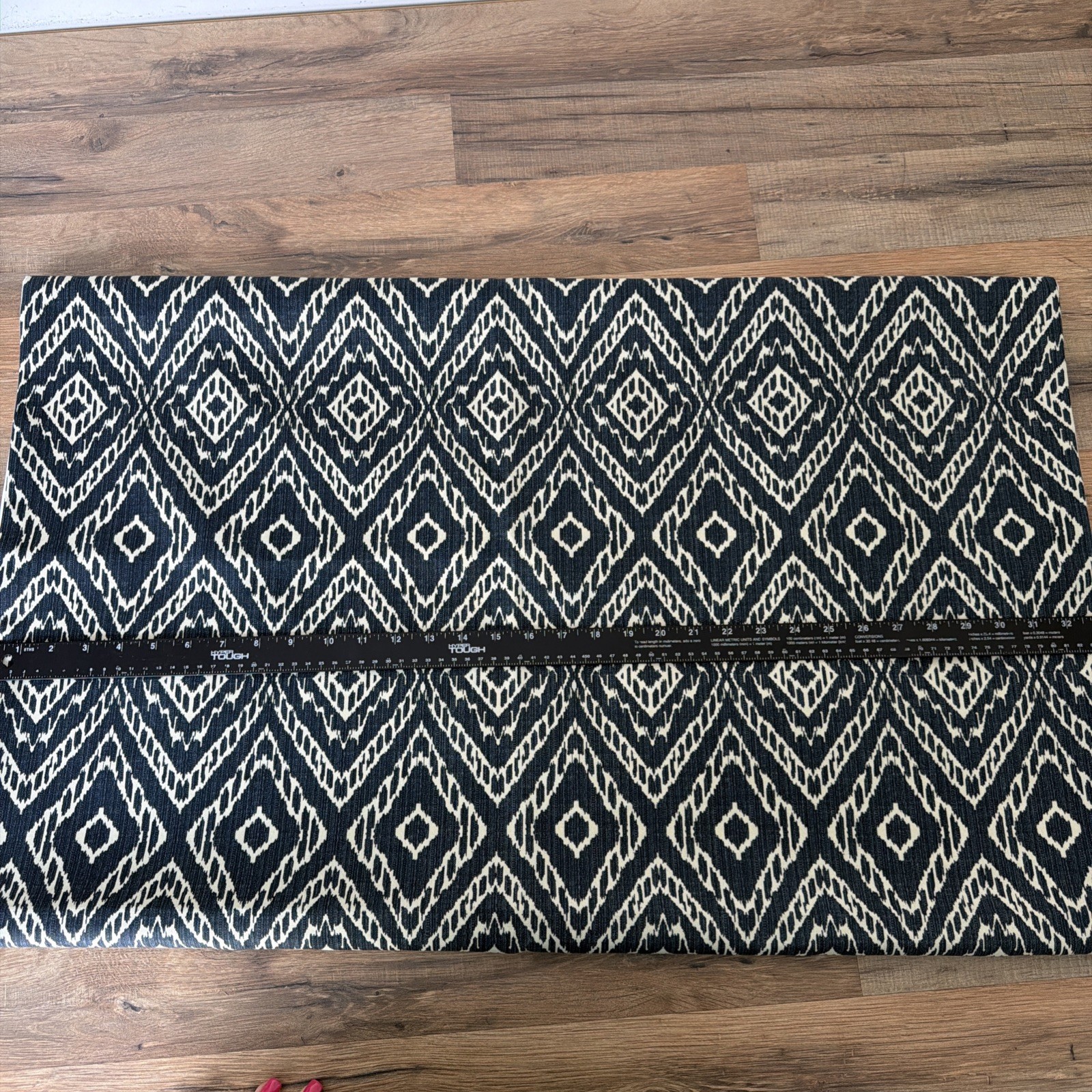 Lot Of 2 Handsewn Curtain Panels 33” X 82” Denim Blue Diamond Stitch Lined Pole