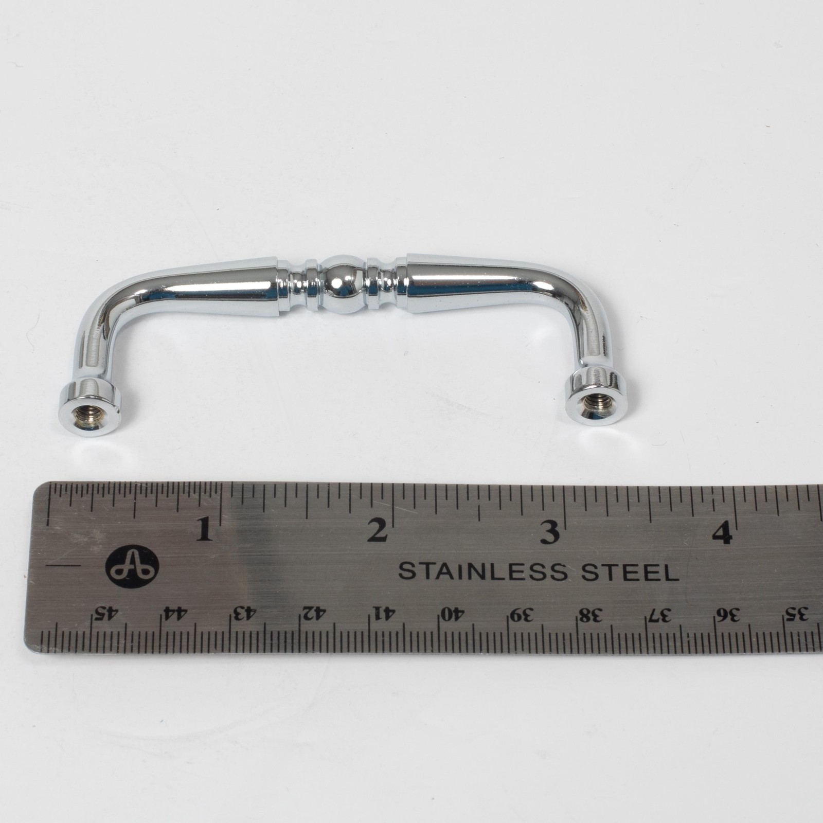 Chrome Cabinet Drawer Pull Handles Set of 6 Vintage Style Kitchen Hardware New