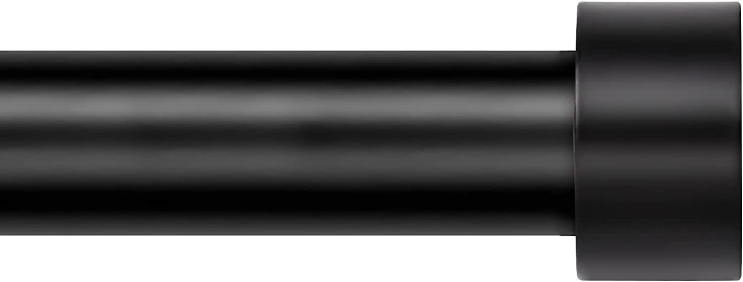 Zeerobee Adjustable Curtain Rod 66-120in Dark Grey Heavy Duty 1 Inch