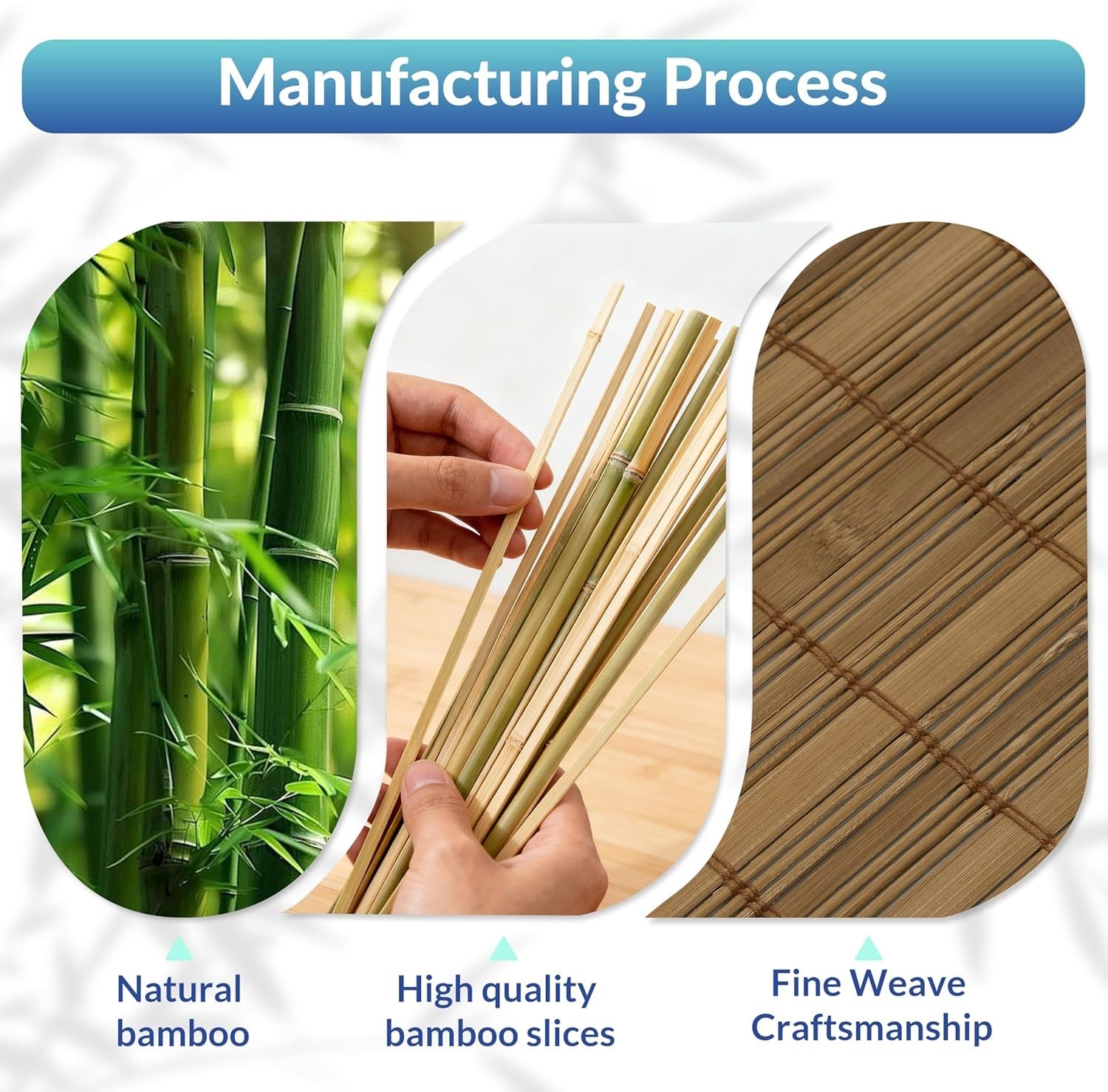No Drill No Tools Bamboo Roman Shades, Cordless Light Filtering Window Blinds…