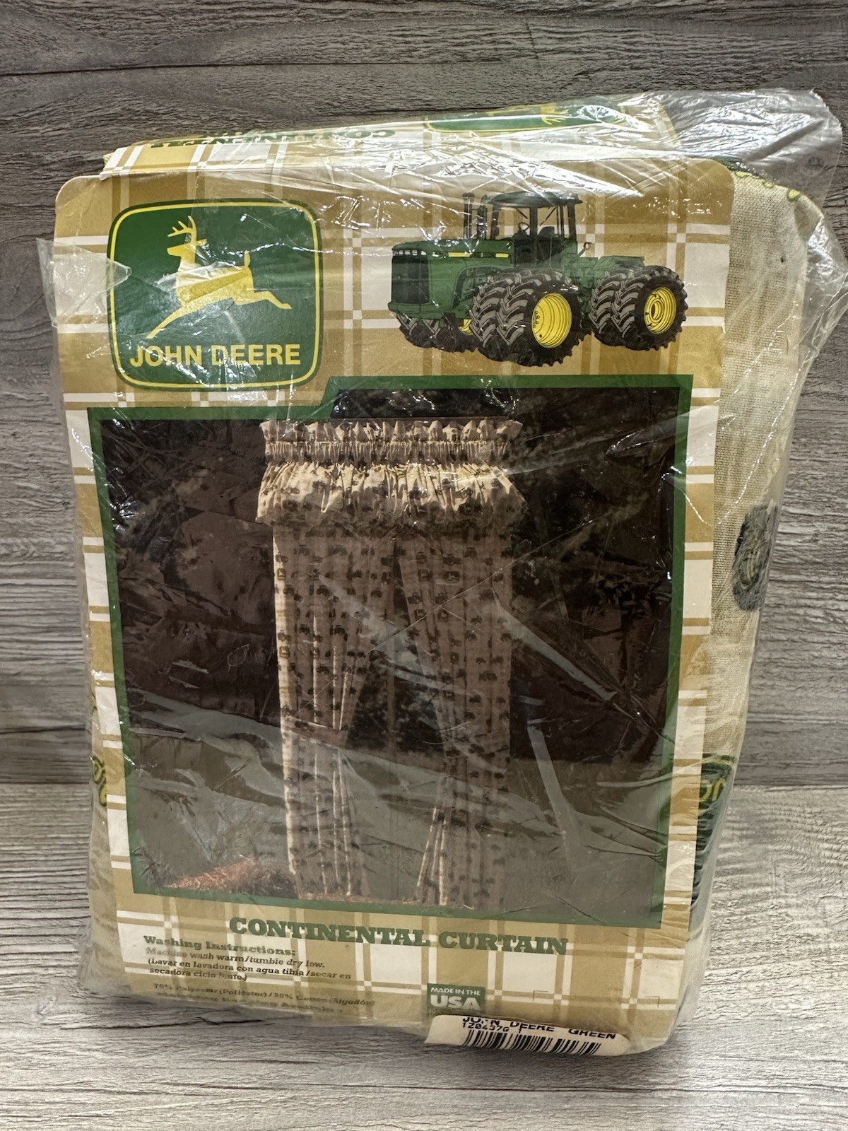 John Deere Tractor Logo Continental Curtain Springs Home USA 80×63” +60×10” Val