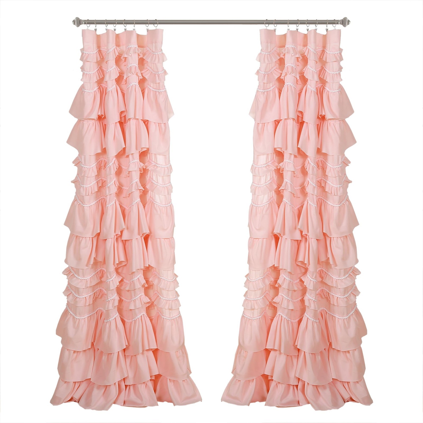 Lush Decor Kemmy Light Filtering Window Curtain Panel Single 52 W X 95 L Peachy