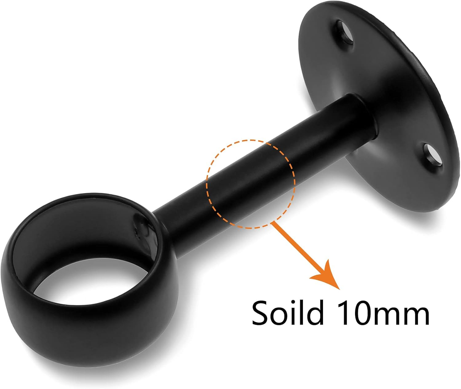 2 Pcs 1 Inch Ceiling Mount Curtain Rod Bracket, Flange Closet Rod Holder, Heavy