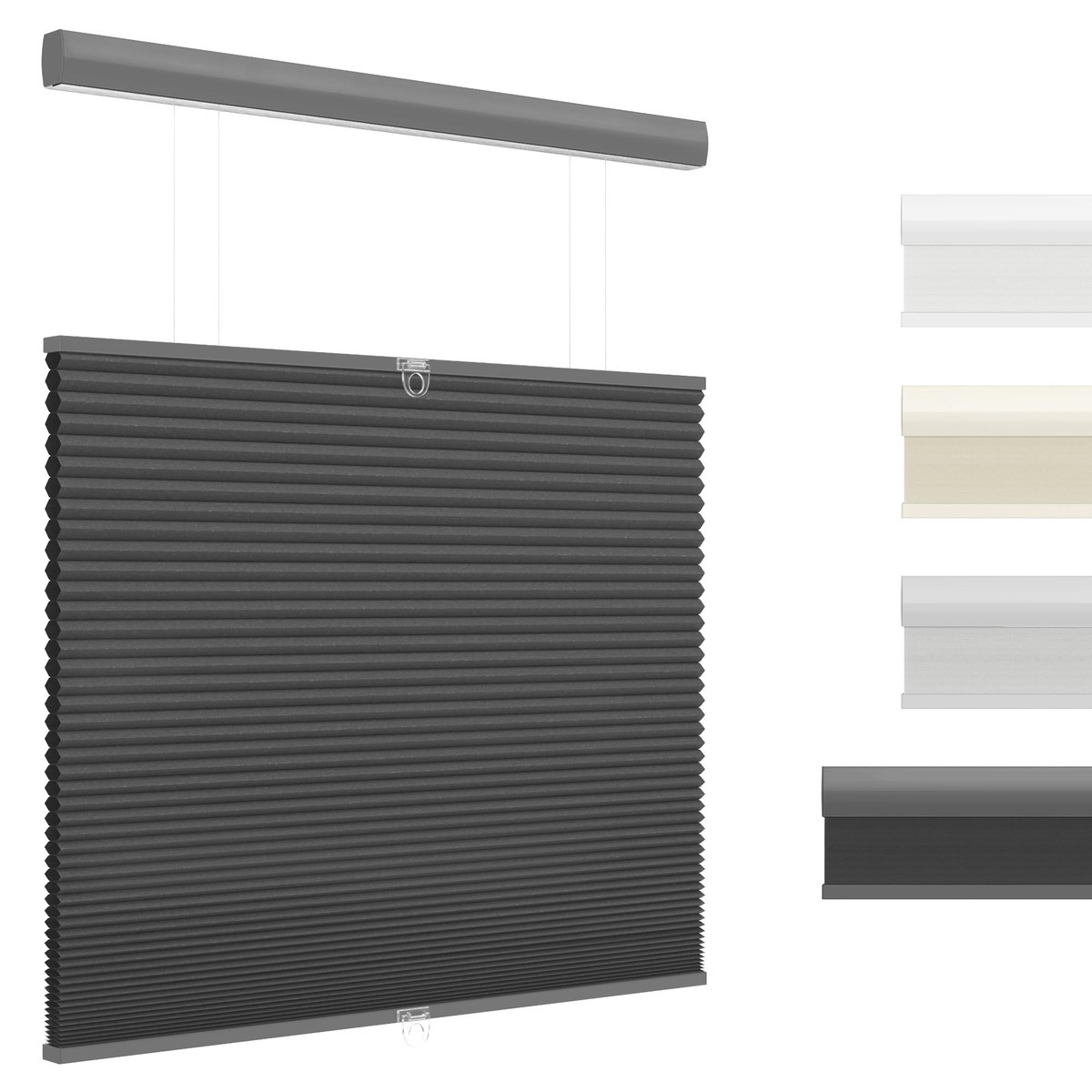 UNISHADES Top Down Bottom Up Cellular Shades 40″ W x 64″ H Black – Blackout