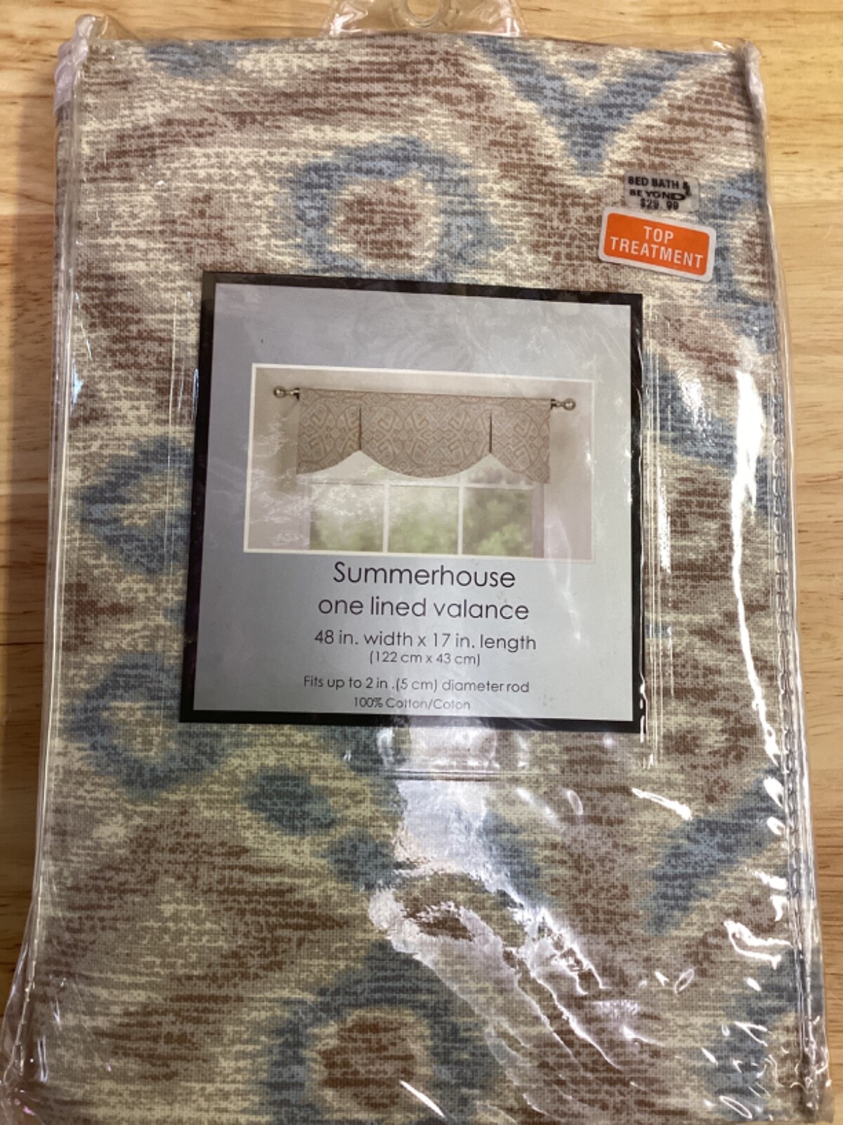 Summerhouse® One Lined Valance – 48 in x 17 in – home fashions – new