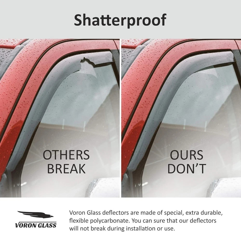 Glass in-Channel Extra Durable Rain Guards For Silverado 14-18 1500/2500/3500