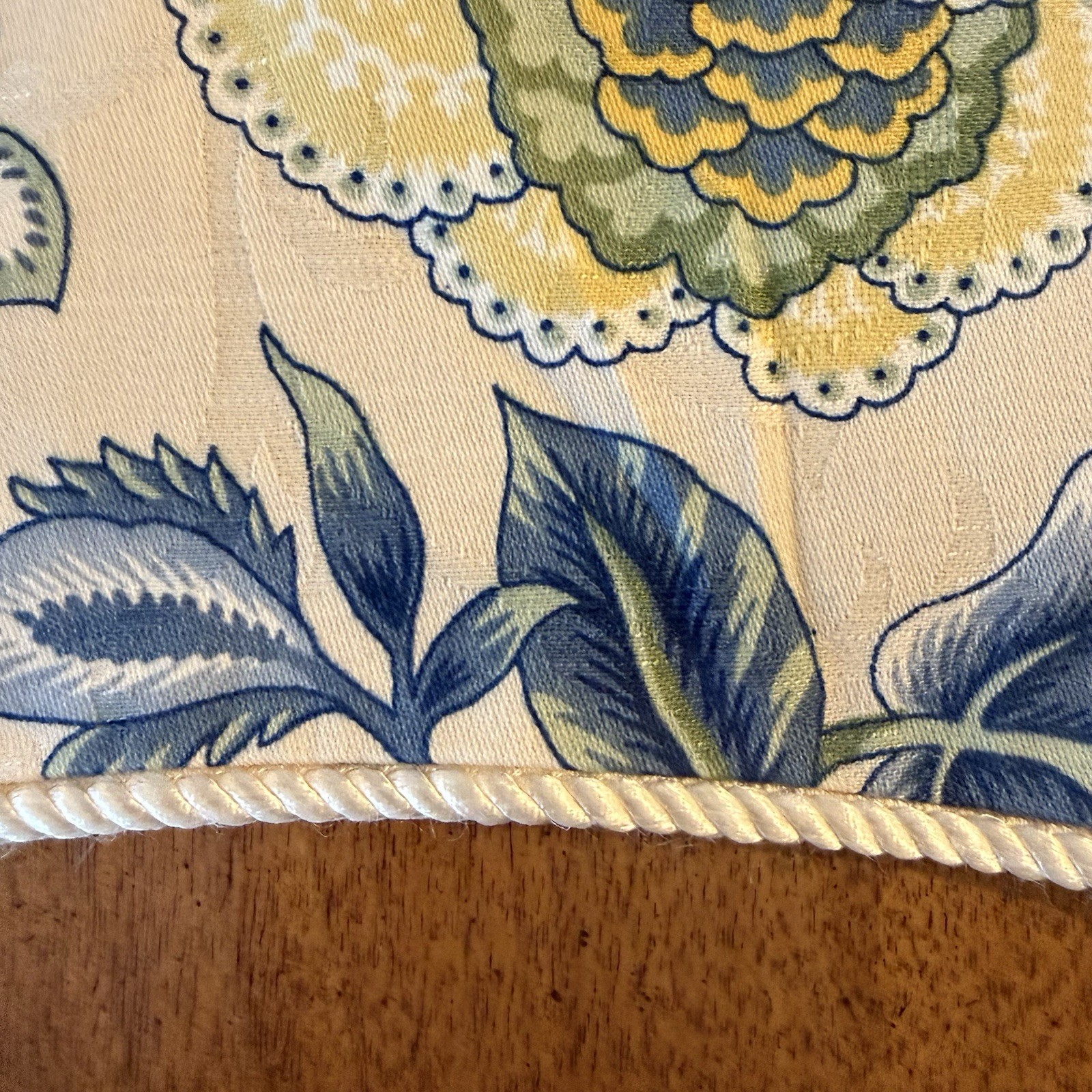 SET Of 2 Waverly Imperial Dress Damask USA VTG Floral Window Valances 21”x48”
