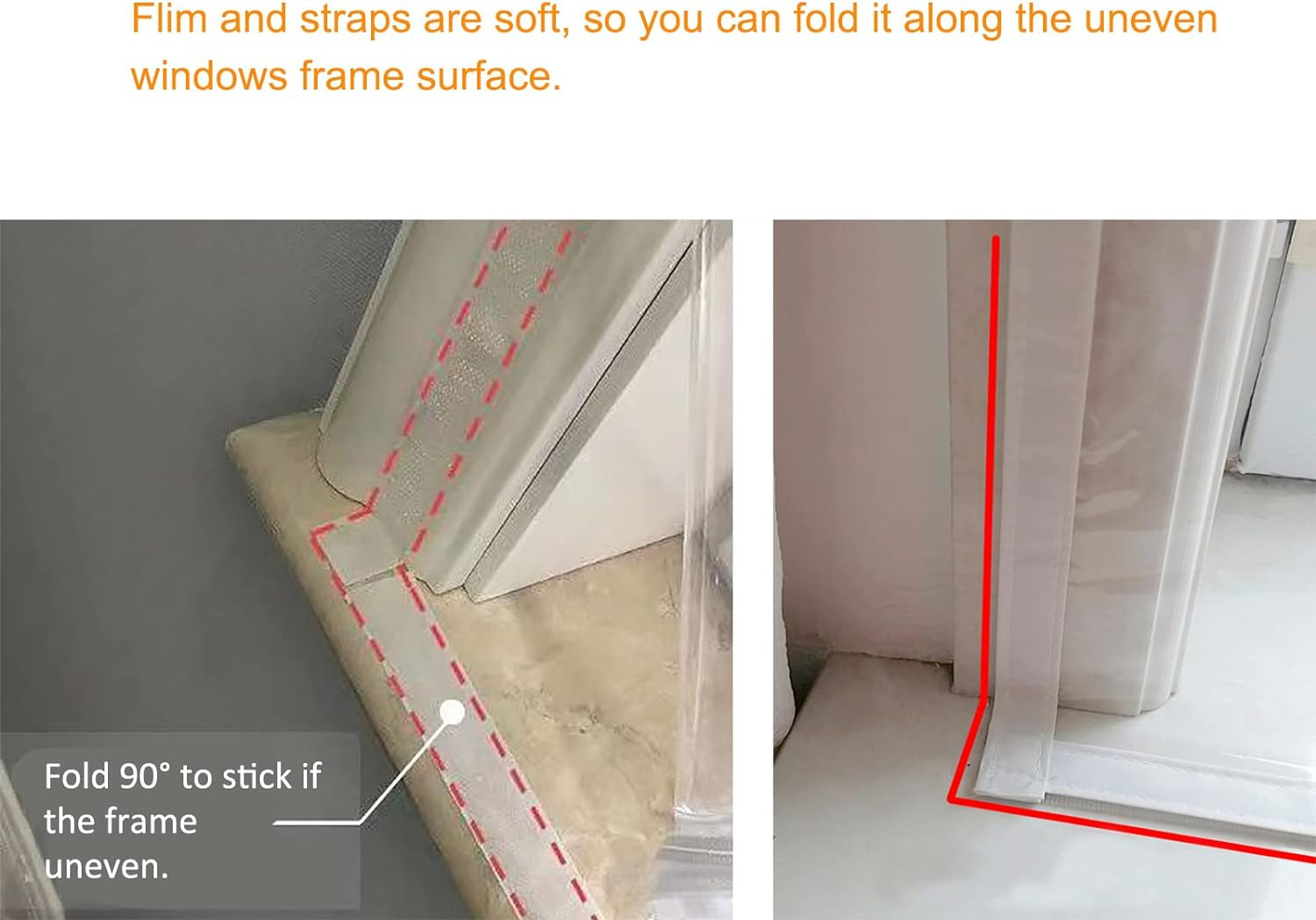 Adjustable Window Insulation Kit 47Inx63In(120X160Cm) for Winter Keep Cold Out,C